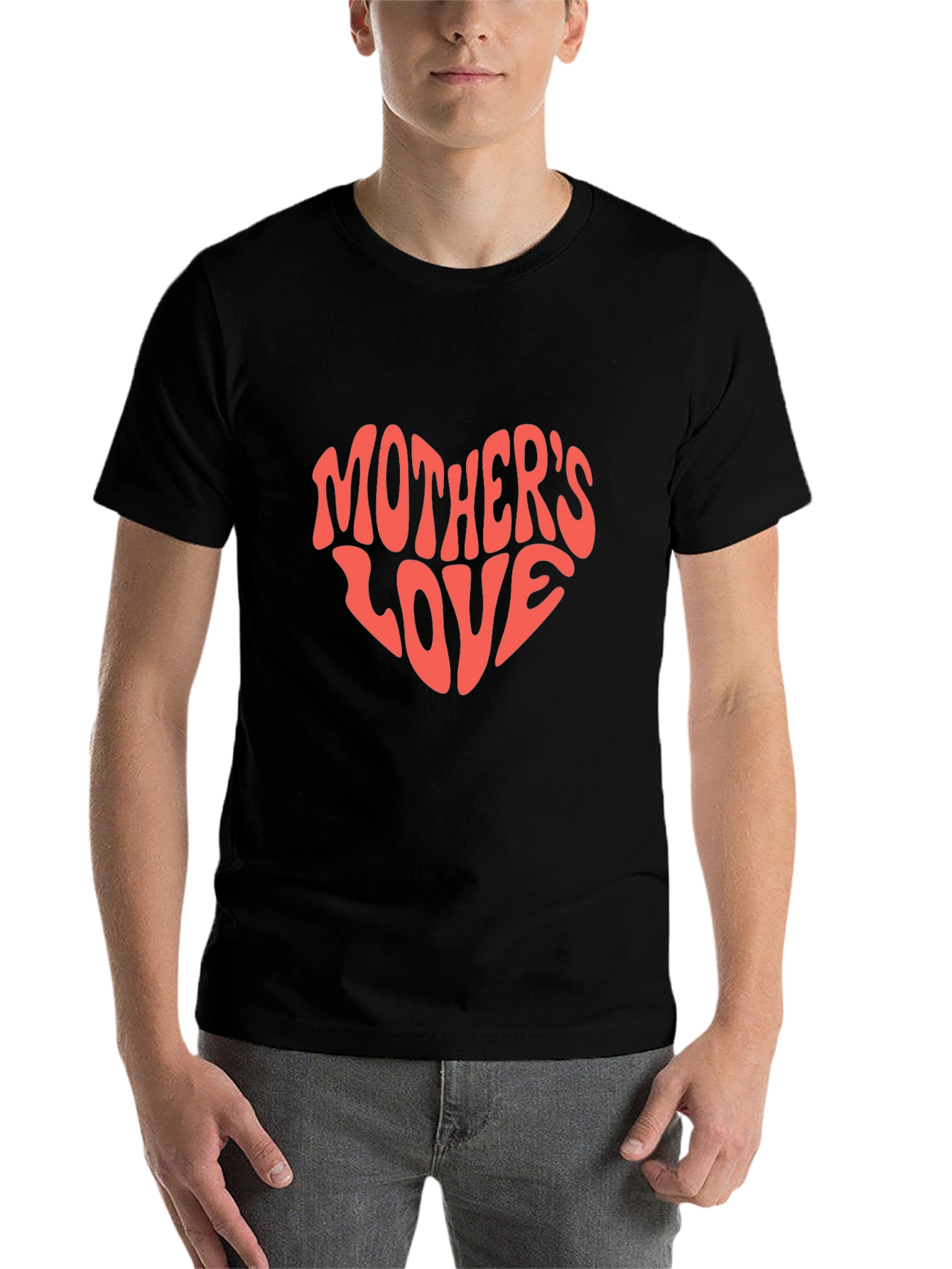 Black Mother's Love Heart Graphic T-Shirt view 7
