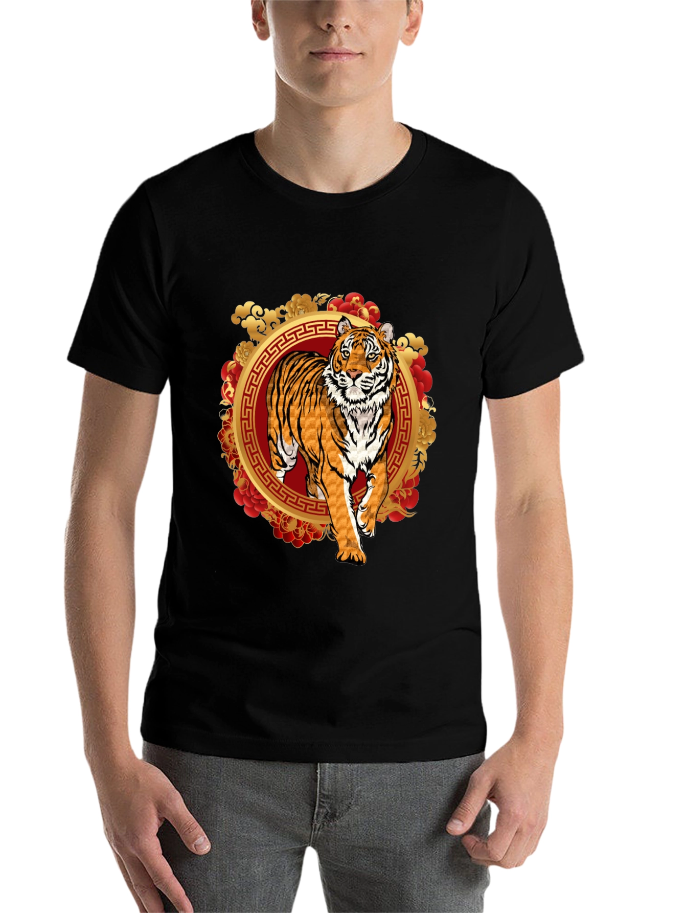 Black Year of the Tiger Graphic Tee view 7