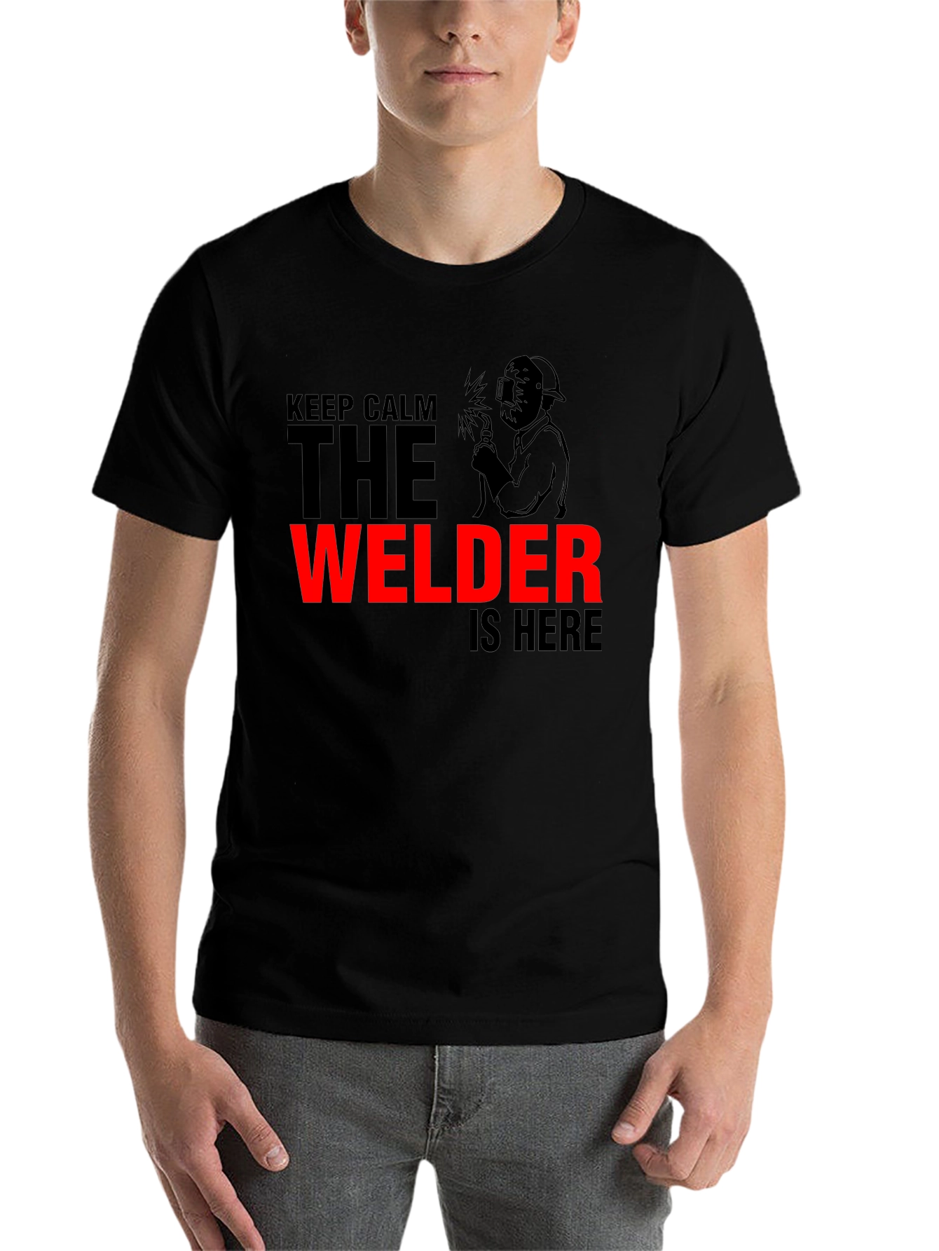 Keep Calm Welder Graphic Tee - Black - 7