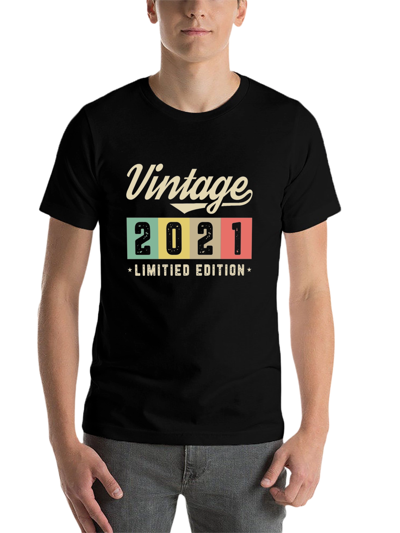 Black Vintage 2021 Limited Edition Graphic T-Shirt view 7