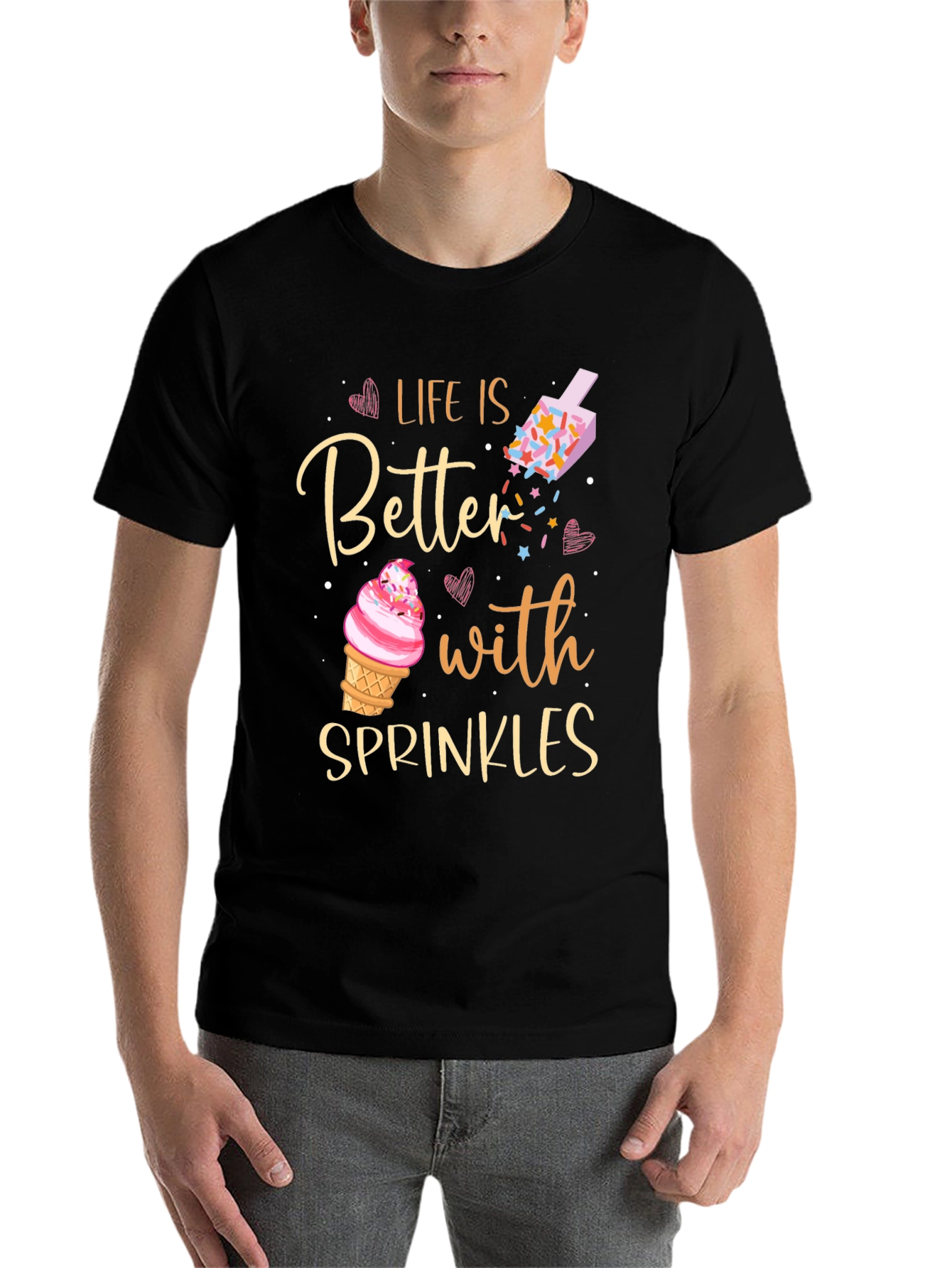 Black Life is Better with Sprinkles T-Shirt view 7