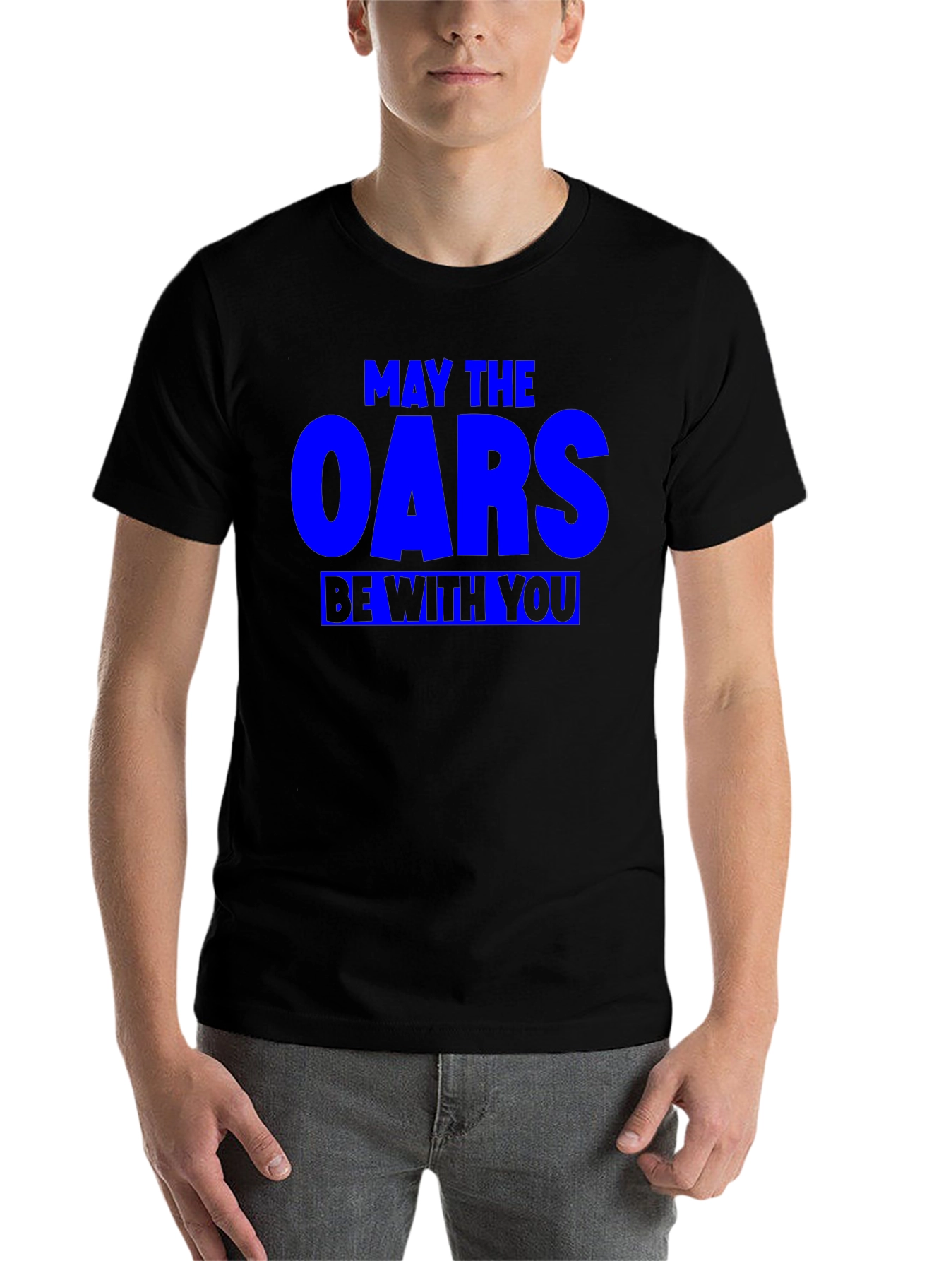 Black May The Oars Be With You Funny Rowing T-Shirt view 7