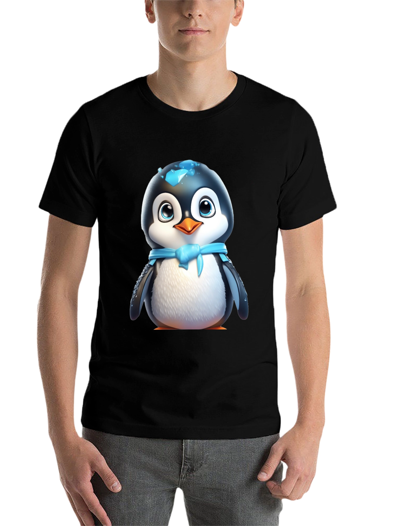 Cute Cartoon Penguin T-Shirt - 7