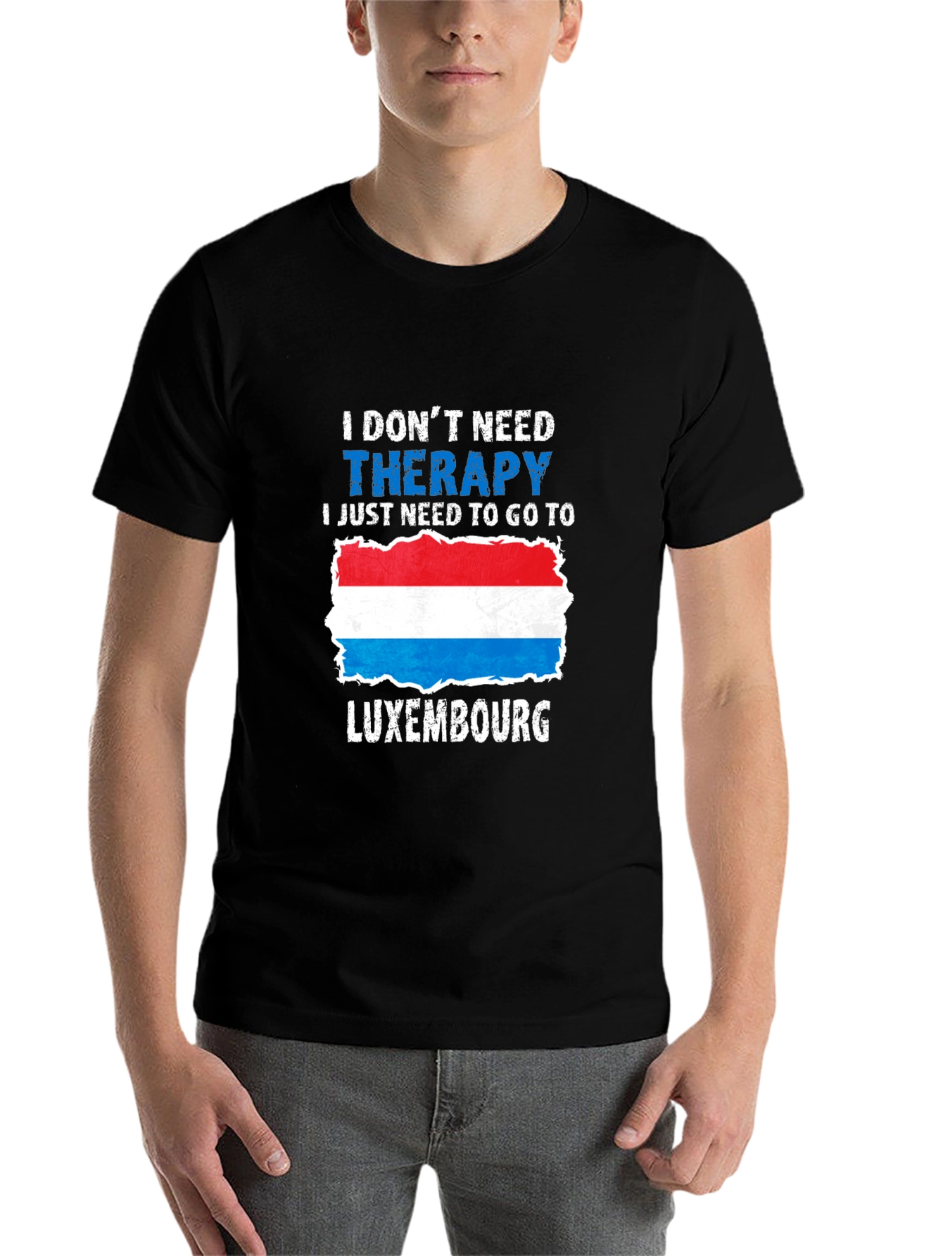 Black Luxembourg Therapy T-Shirt - Travel Souvenir view 7