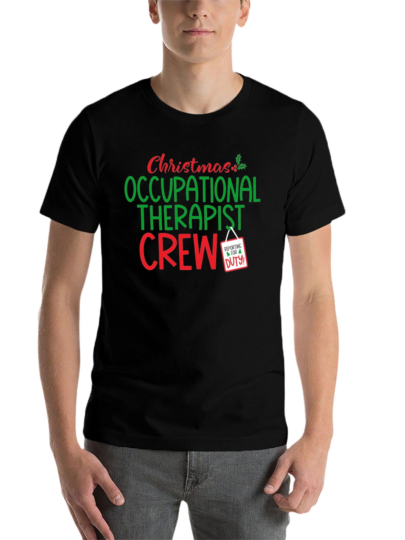 Christmas Occupational Therapist Crew Holiday T-Shirt - 7