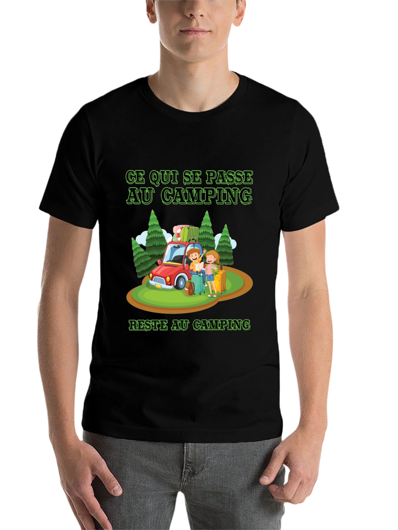 Black Camping Trip T-Shirt view 7