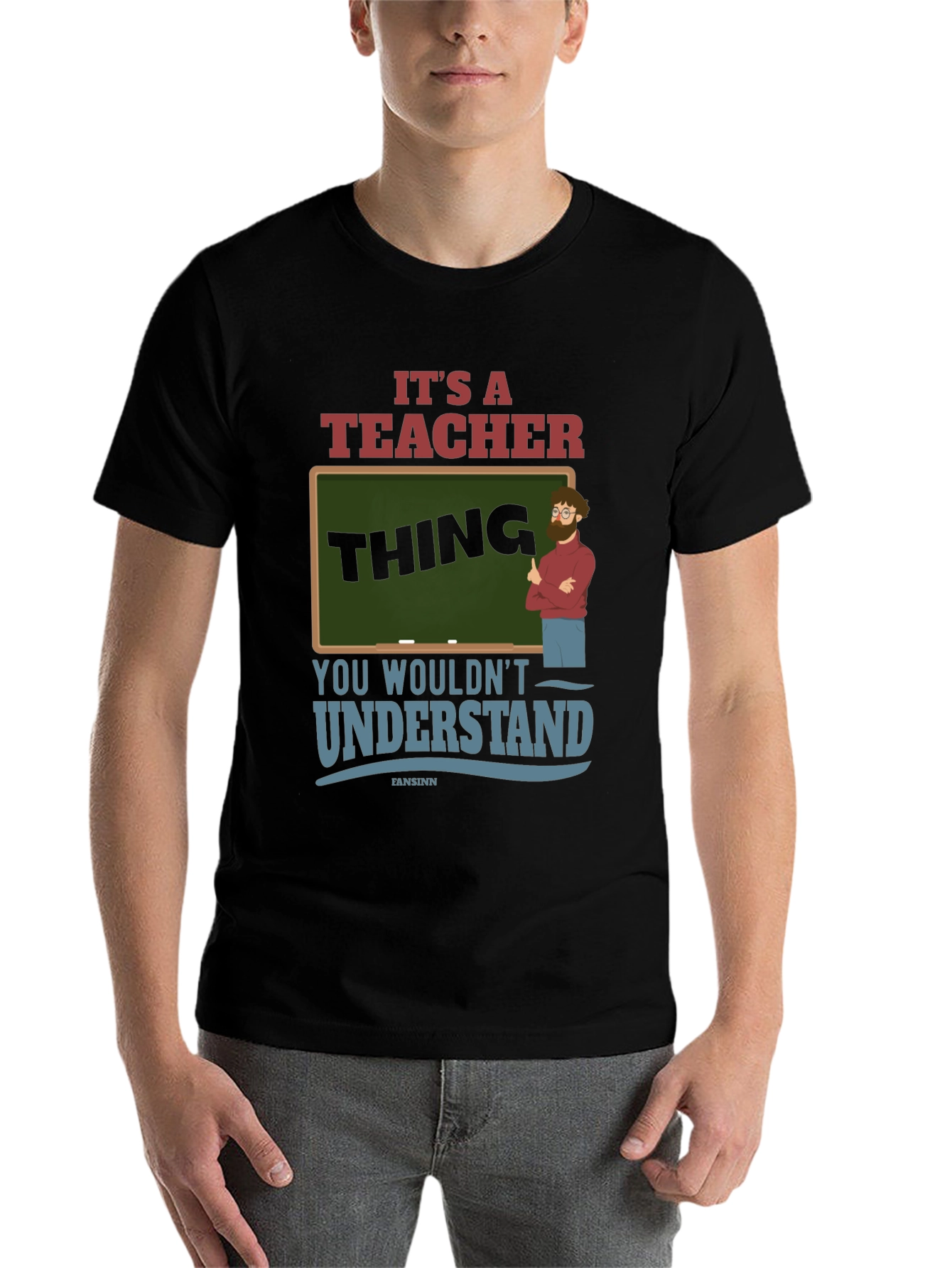 Black It's A Teacher Thing T-Shirt view 7