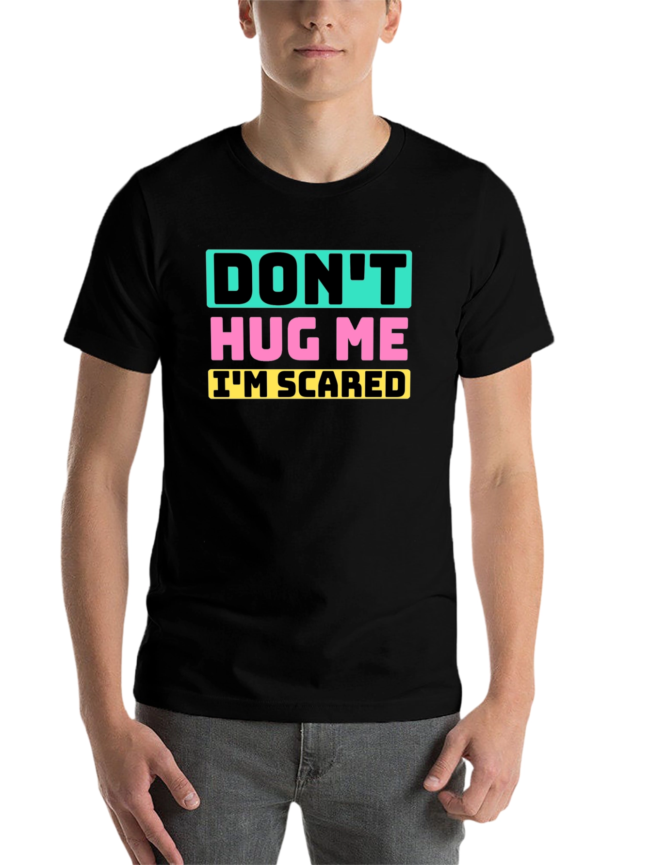 Black Don't Hug Me I'm Scared Graphic Tee view 7
