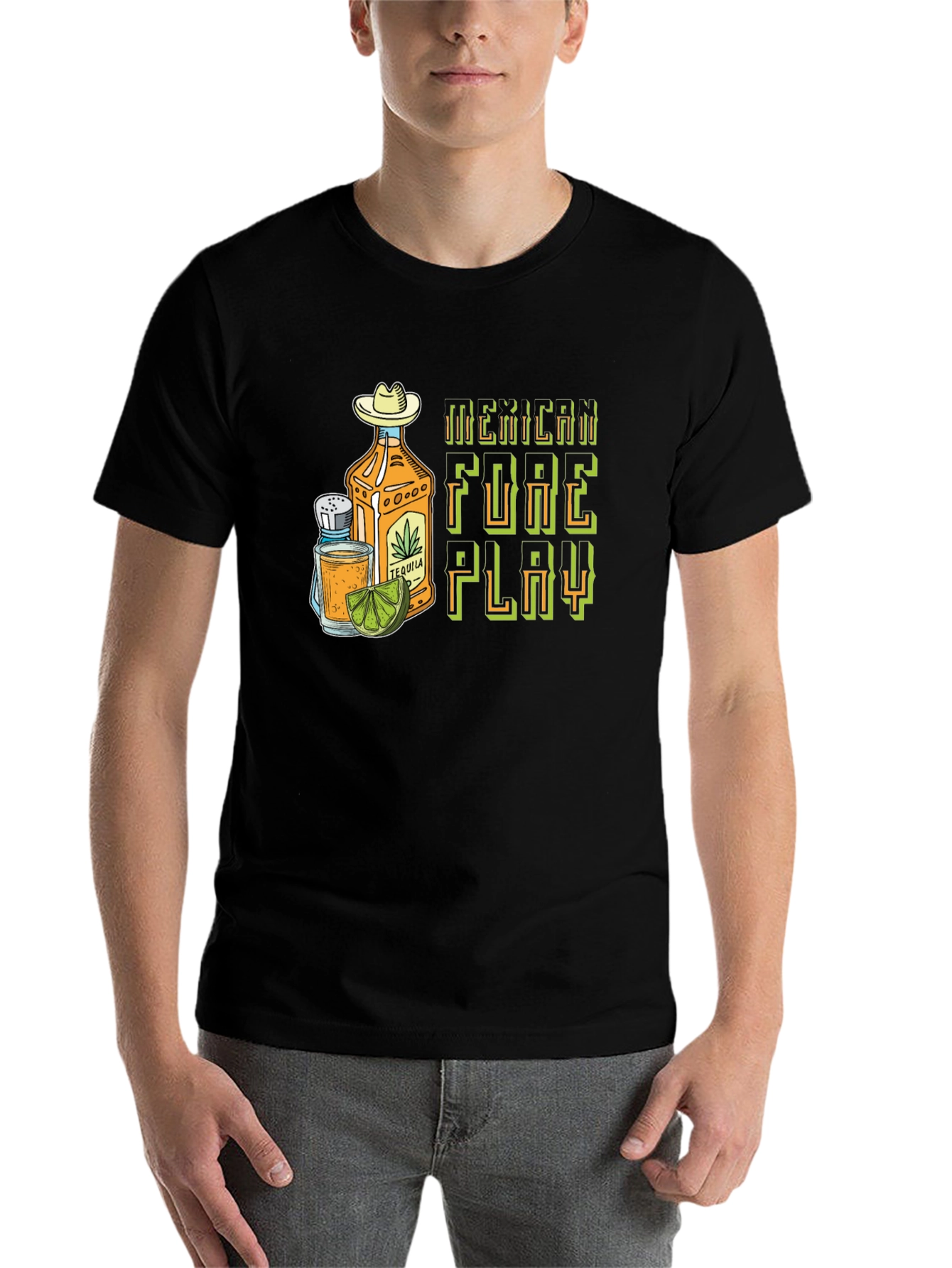 Black Mexican Foreplay Tequila Graphic Tee view 7