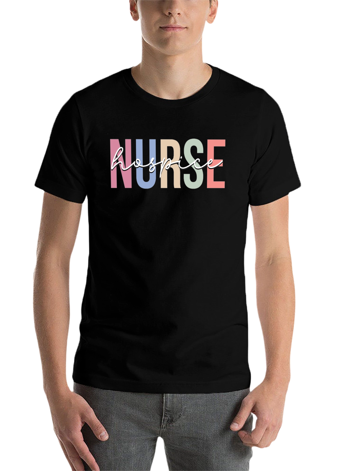 Hospice Nurse T-Shirt Colorful Design - 7