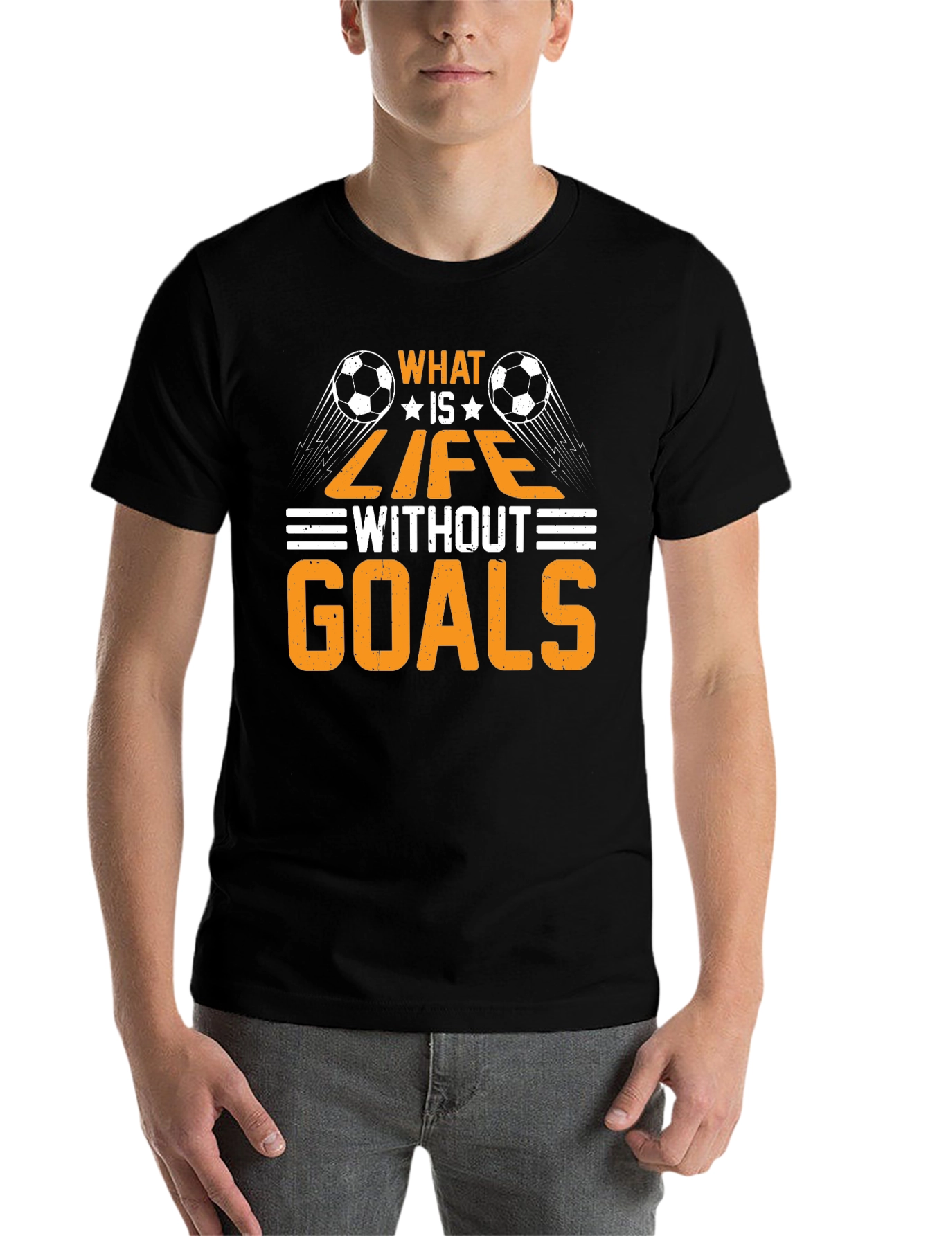 Black Soccer Life T-Shirt view 7