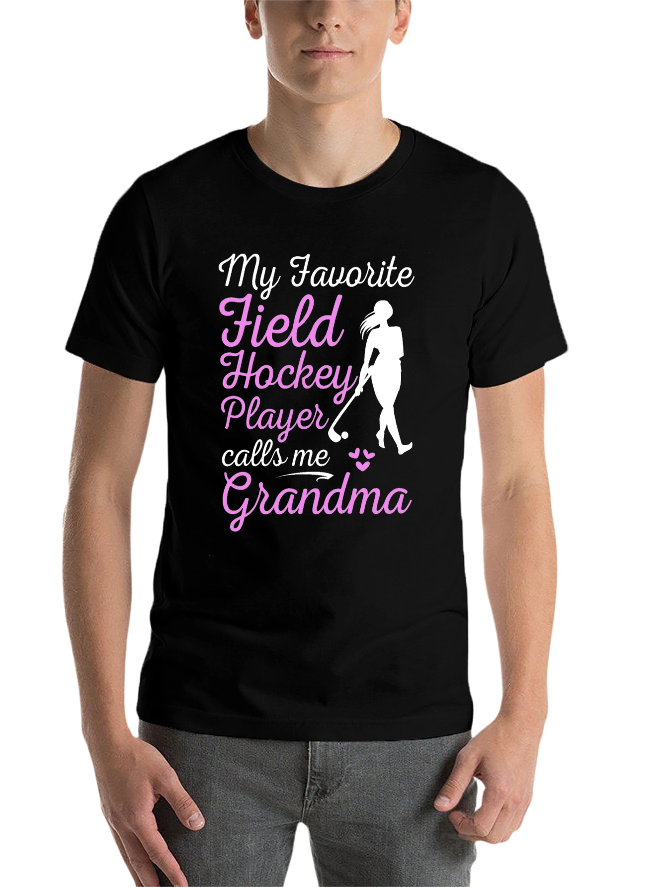 Black Field Hockey Grandma Tee - Love for the Game view 7