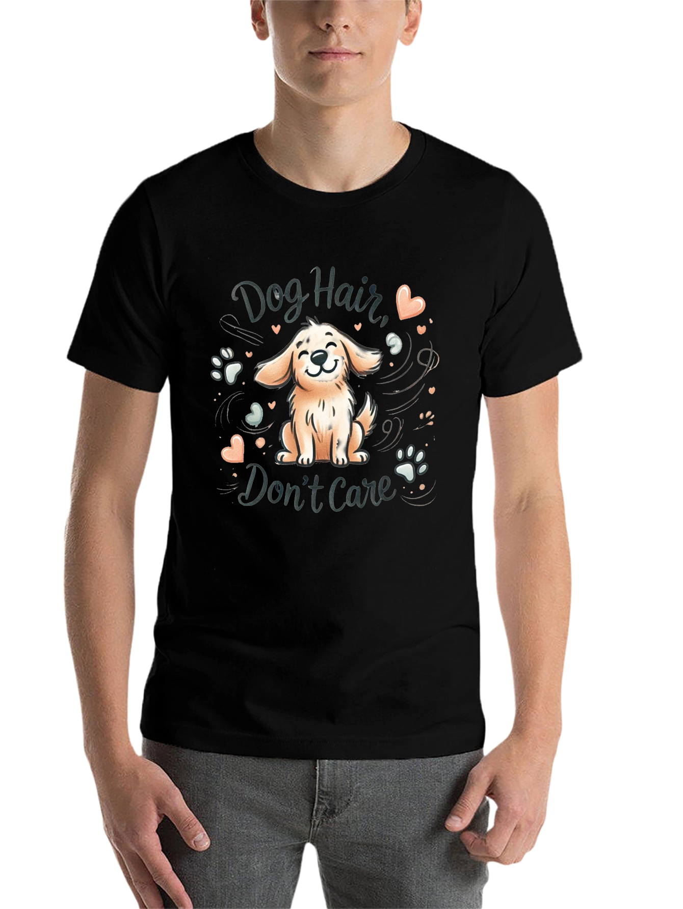Black Dog Hair, Don't Care Graphic Tee view 7