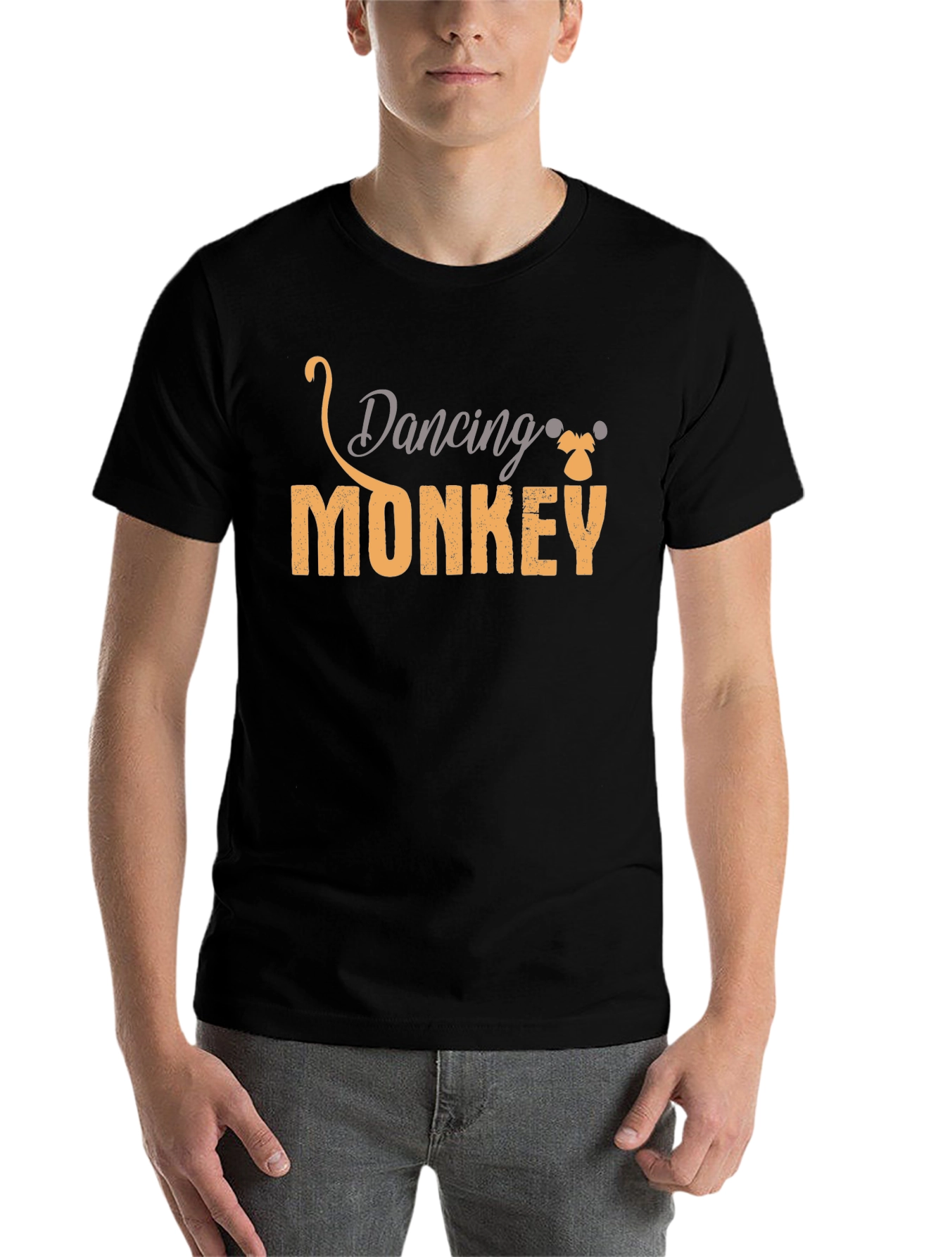 Black Dancing Monkey Black T-Shirt view 7