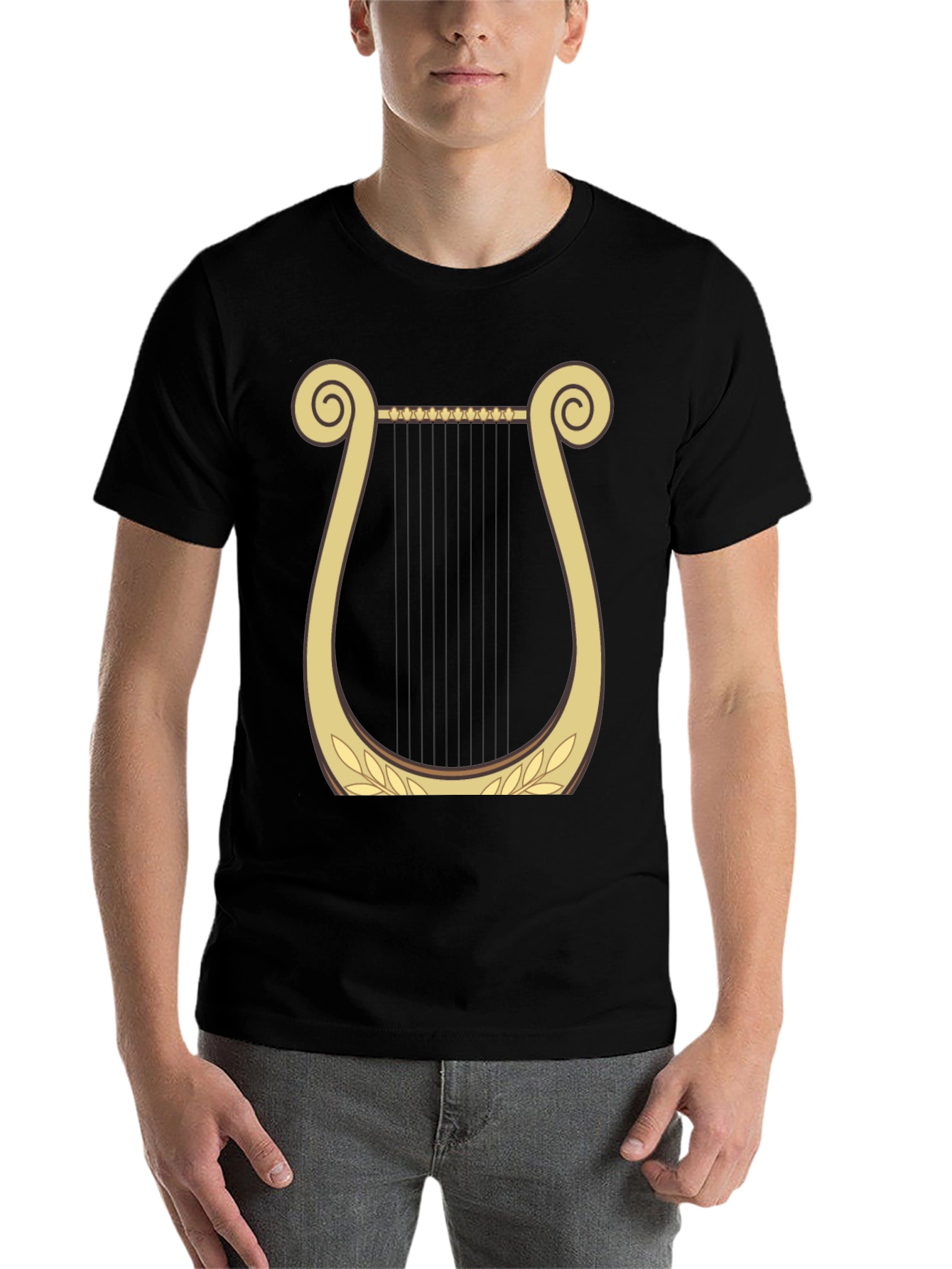 Black Lyre Graphic Tee - Black Cotton Comfort view 7