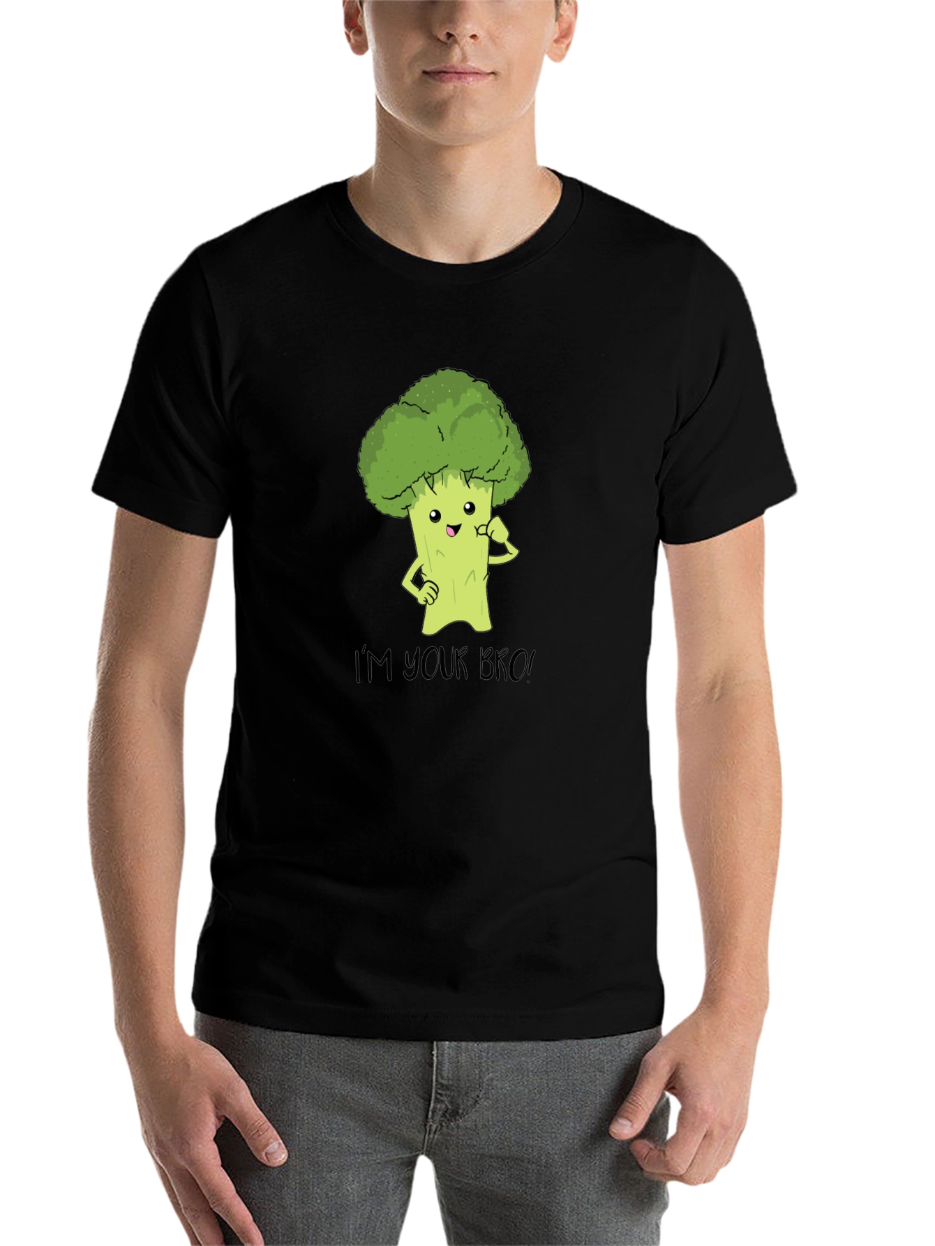 Black I'm Your Bro Broccoli Tee view 7