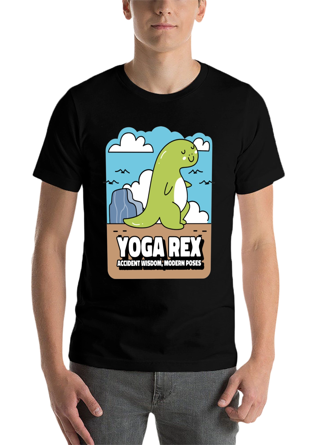 Black Yoga Rex Graphic T-Shirt view 7