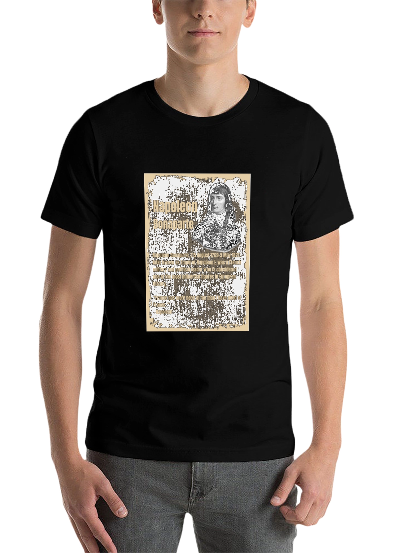 Black Napoleon Bonaparte Graphic T-Shirt  view 7