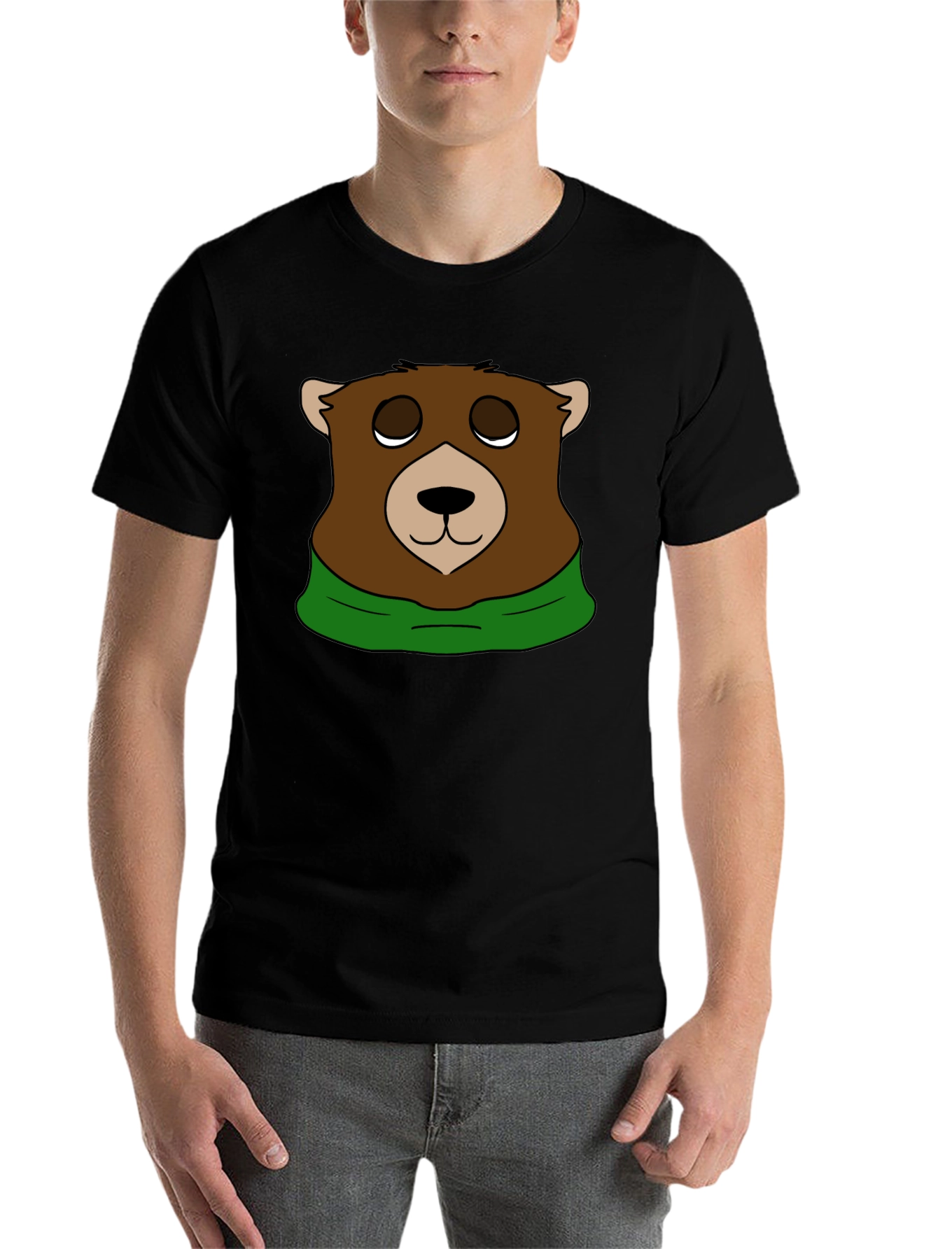 Black Bear Graphic T-Shirt - Black Casual Tee view 7