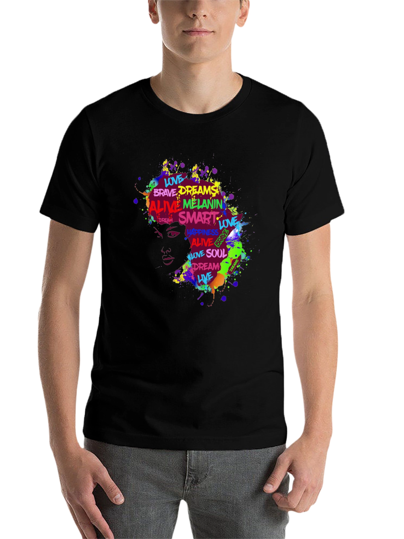 Black Melanin Magic Black T-Shirt - Express Yourself view 7