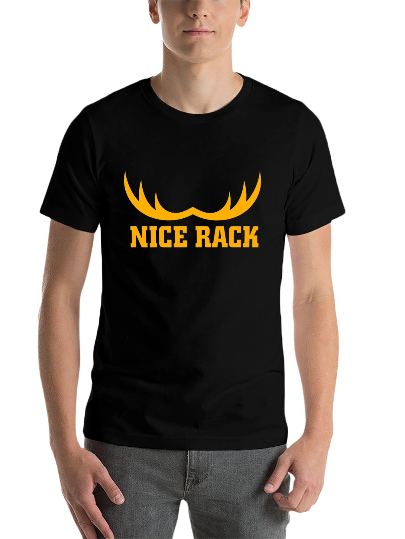 Black Nice Rack Antler T-Shirt - Black view 7