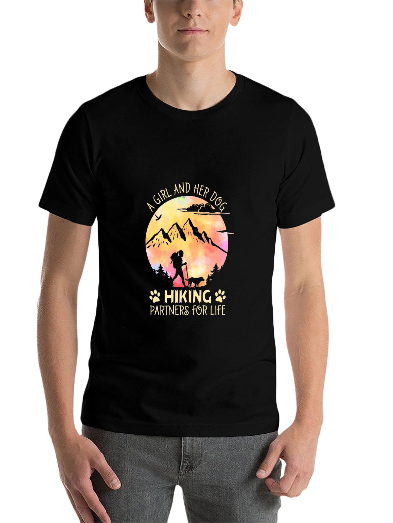 Black Hiking Partners Graphic Tee - Black view 7