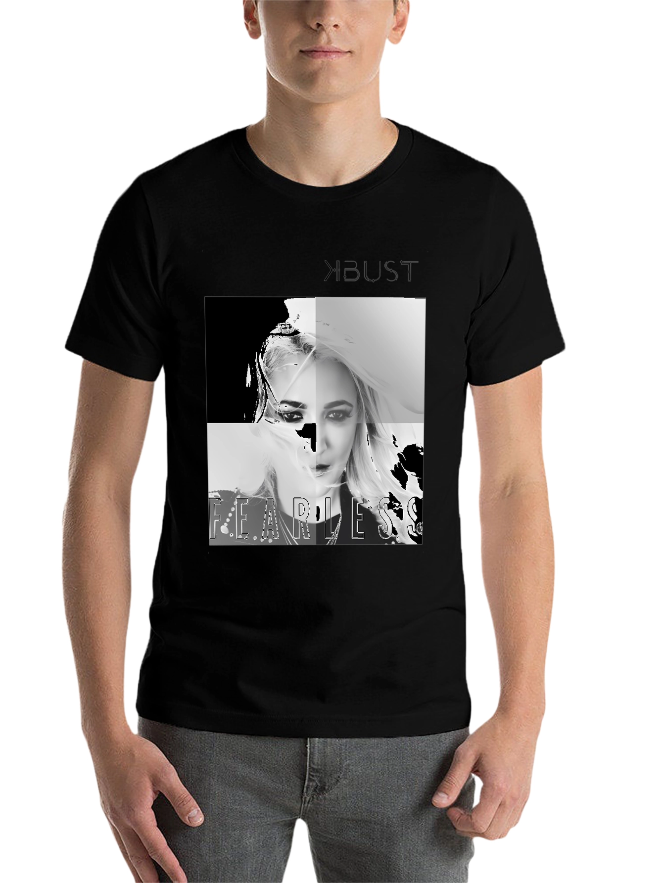 Black Fearless Graphic Tee - Men's Black T-Shirt view 7