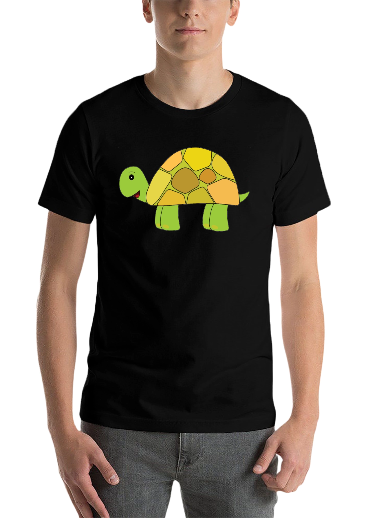 Black Turtle Graphic Tee - Cute Animal T-Shirt view 7