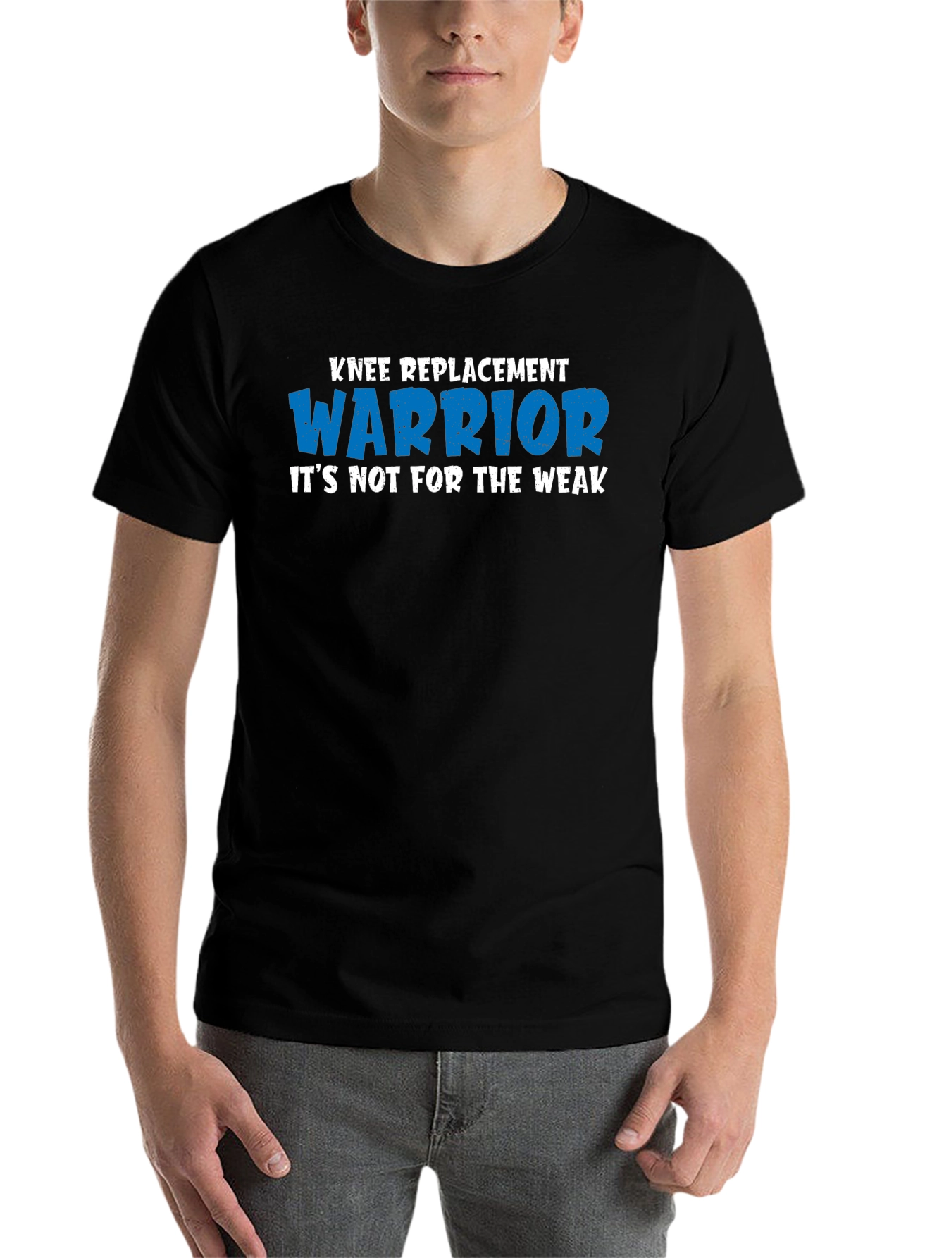 Black Knee Replacement Warrior T-Shirt - Not for the Weak view 7