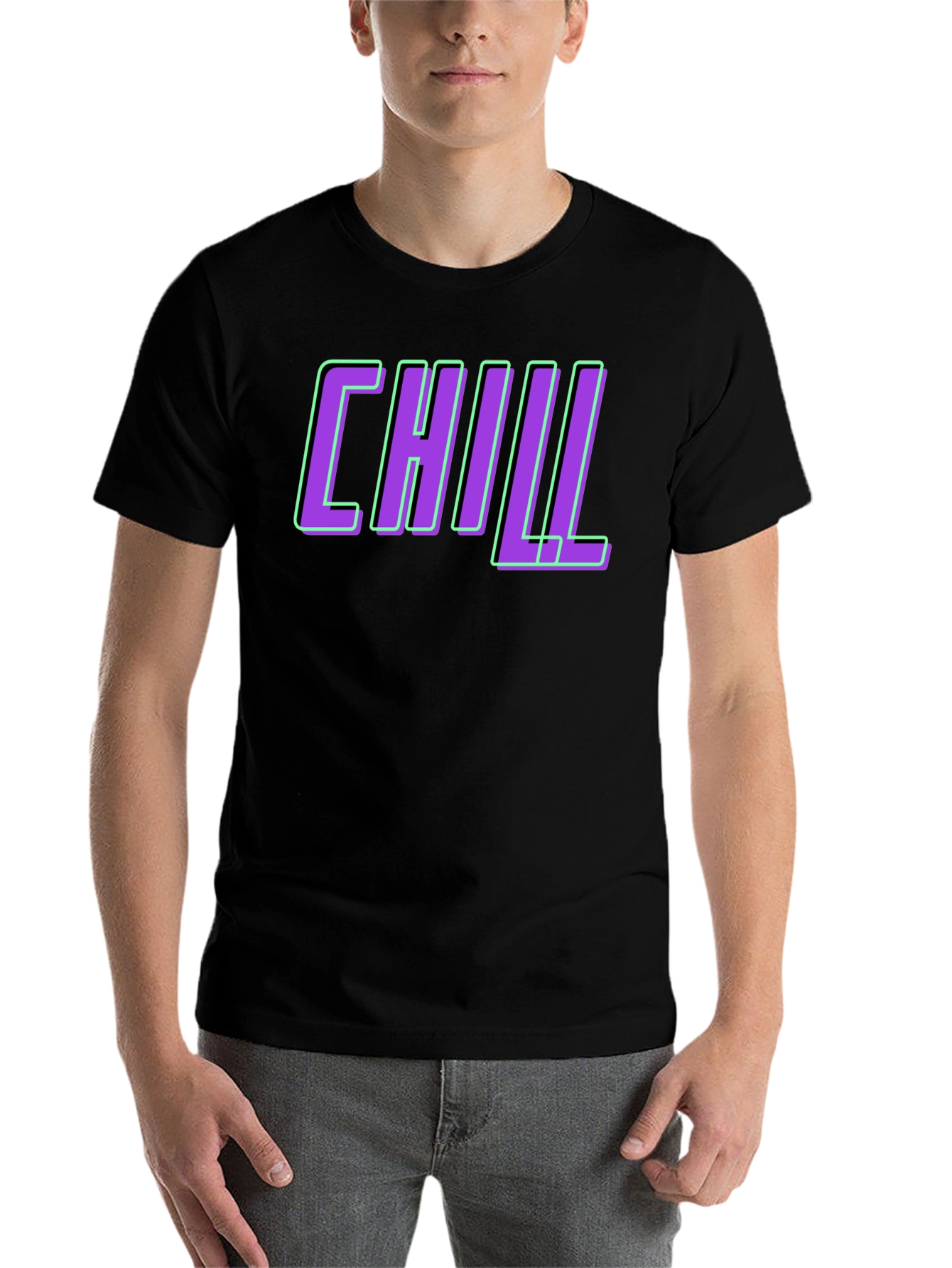 Black Chill Graphic Tee - Trendy Relaxed Fit view 7
