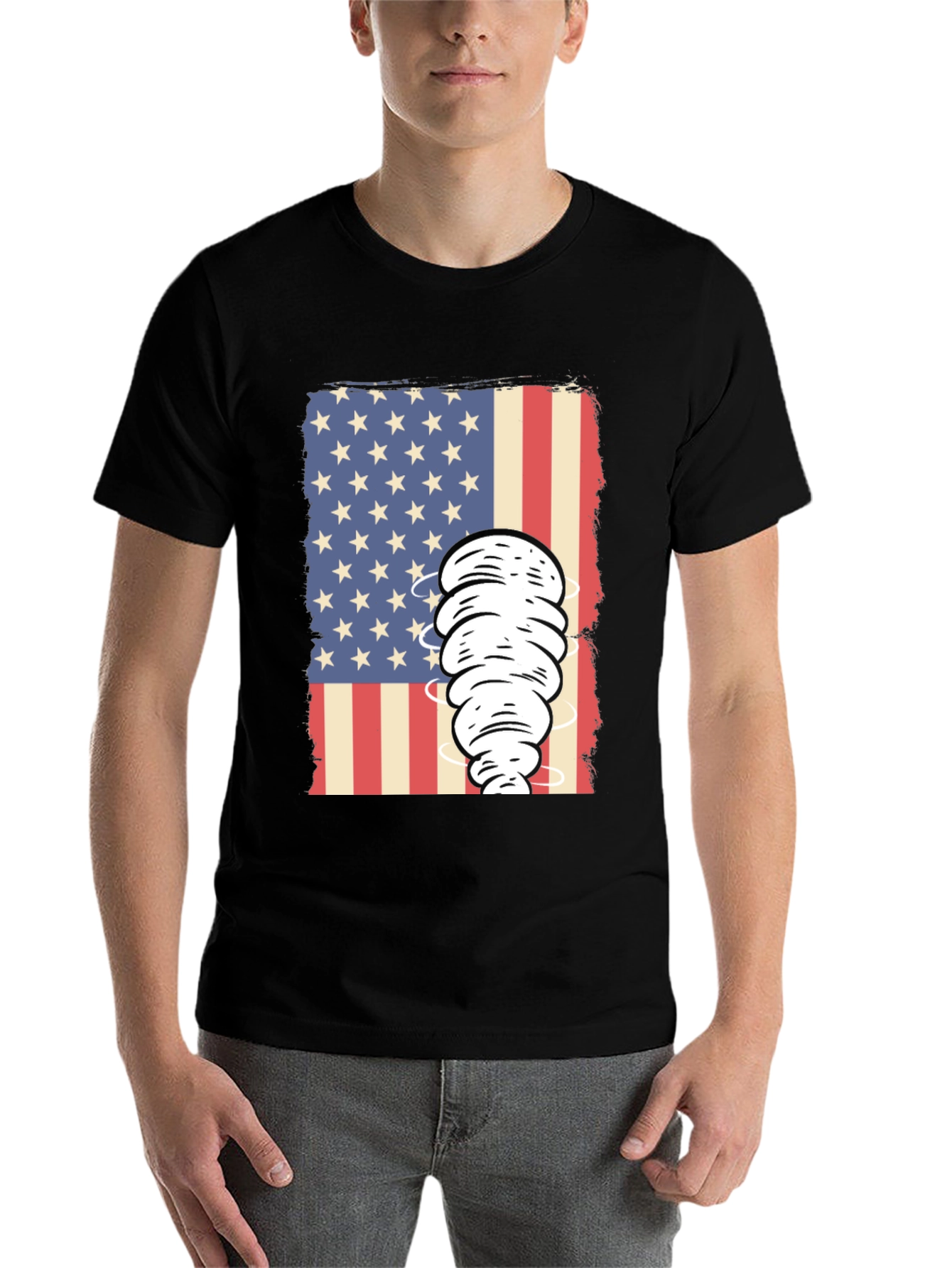 Black American Tornado Graphic Tee view 7
