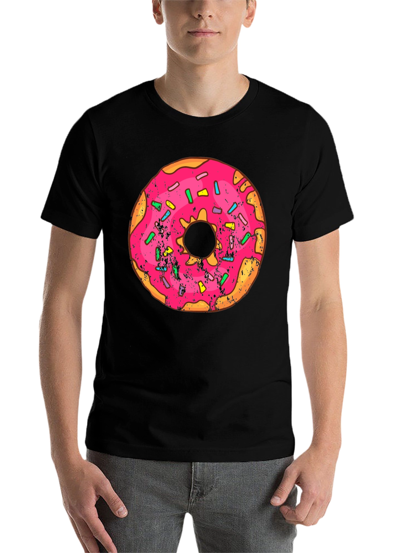 Black Donut Graphic T-Shirt - Sweet Treat Fashion view 7