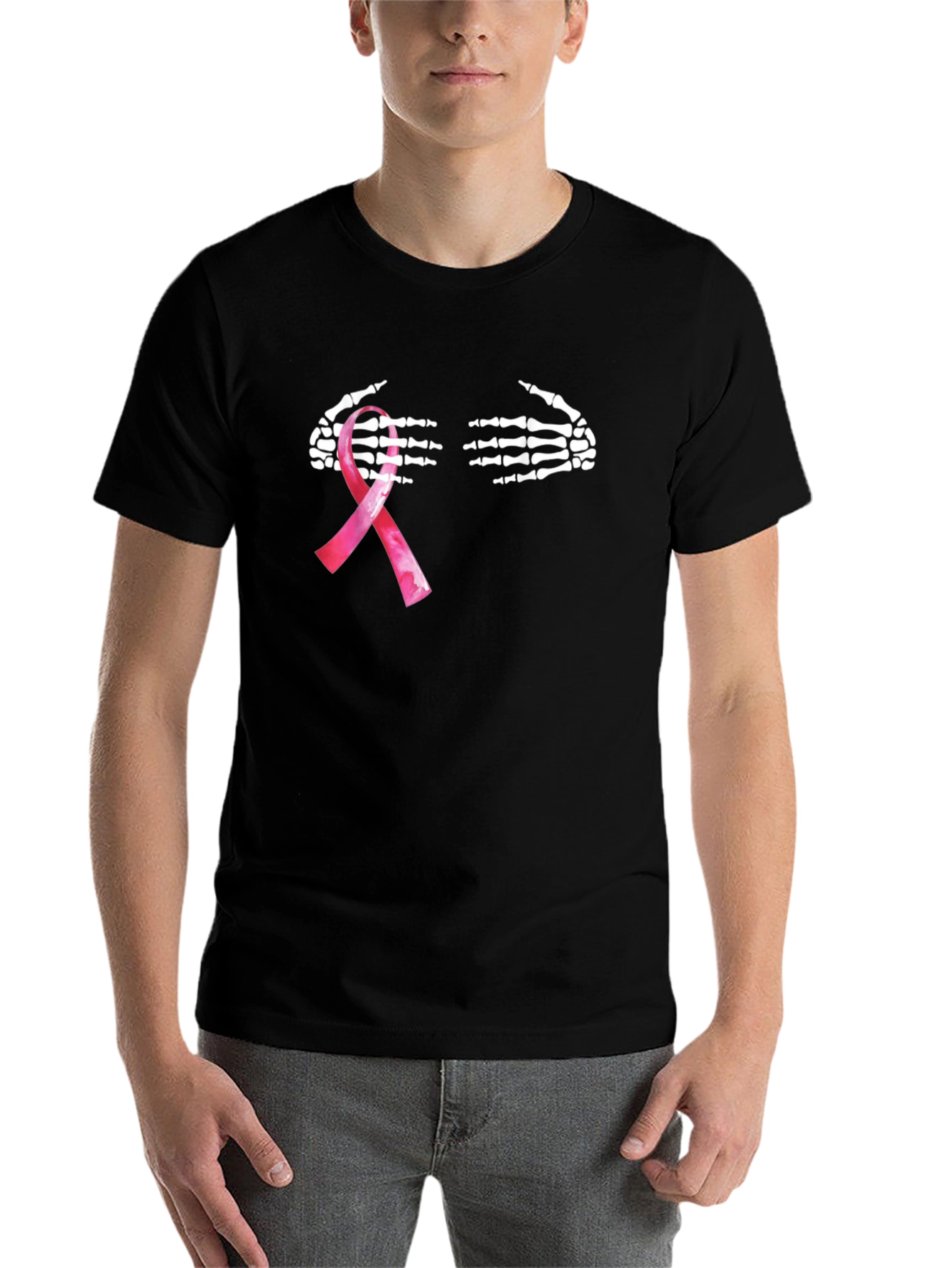 Black Breast Cancer Awareness T-Shirt view 7