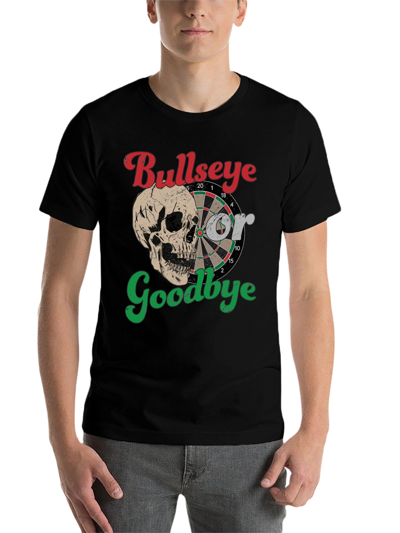 Black Bullseye or Goodbye Skull Graphic Tee view 7