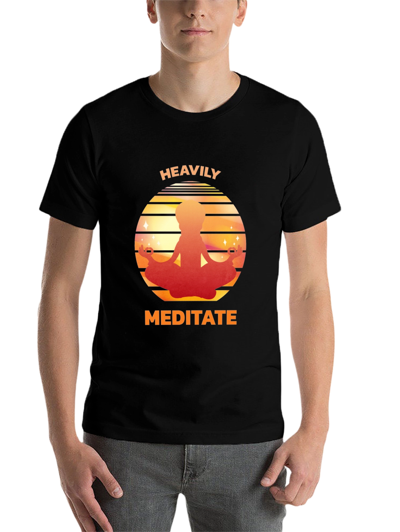Heavily Meditate Graphic Tee - Relaxed Fit - 7