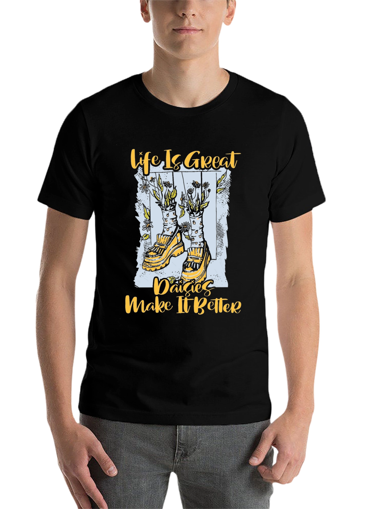 Black Life Is Great Tee: Daisies Make It Better! view 7