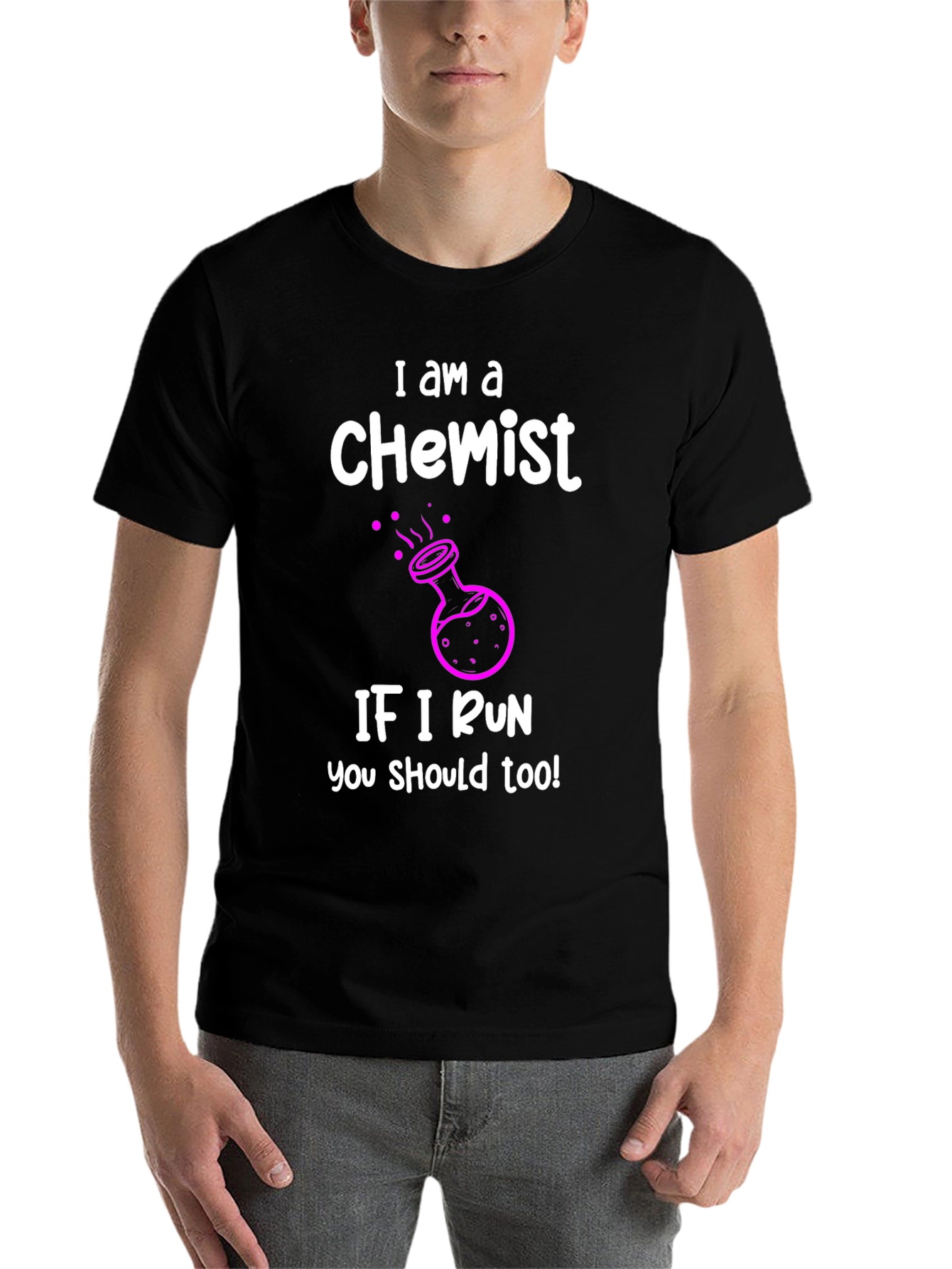 Black I am a Chemist Funny Science T-Shirt view 7