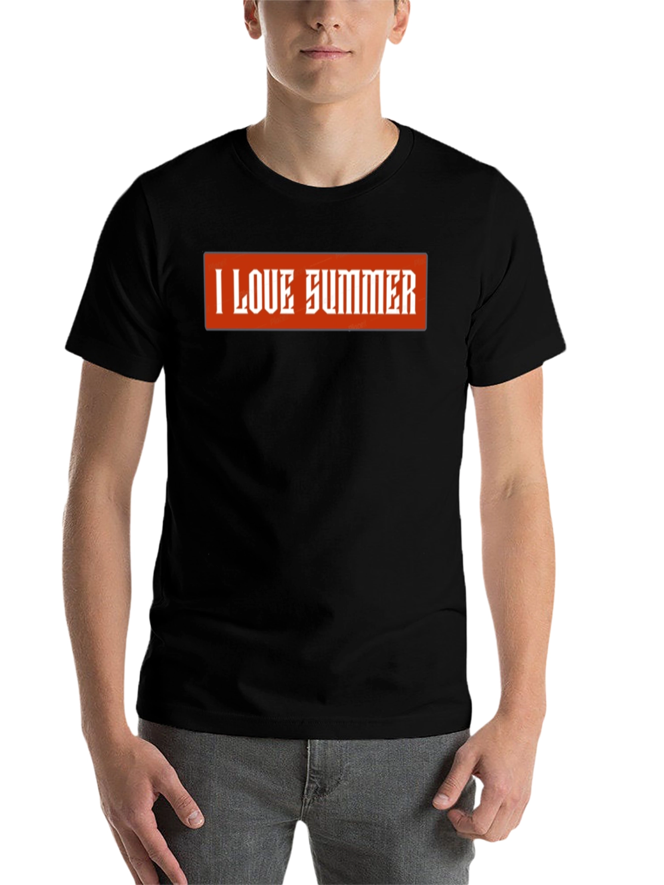 Black I Love Summer Graphic Tee - Short Sleeve view 7