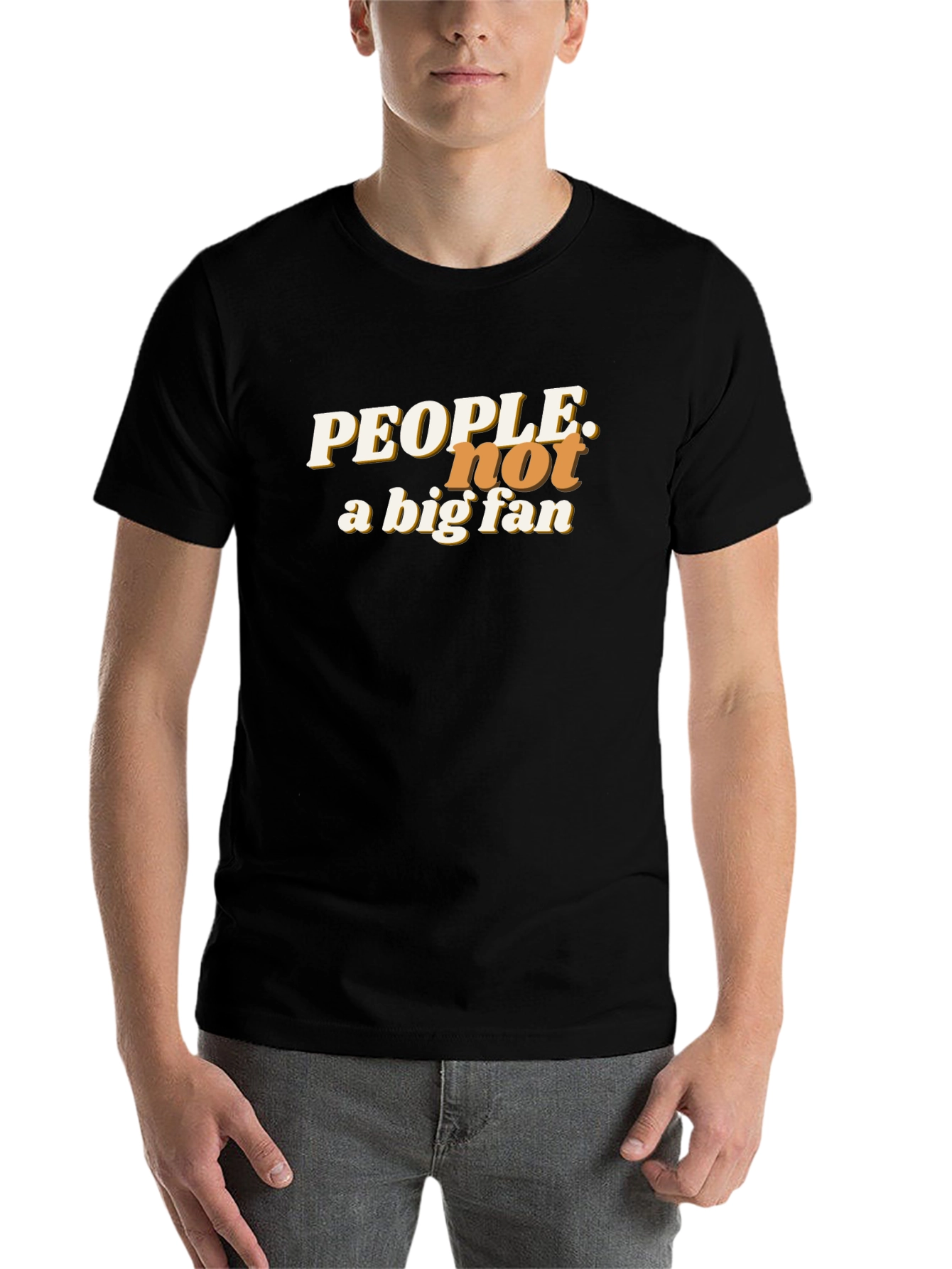 Black People Not A Big Fan Graphic Tee - Black view 7