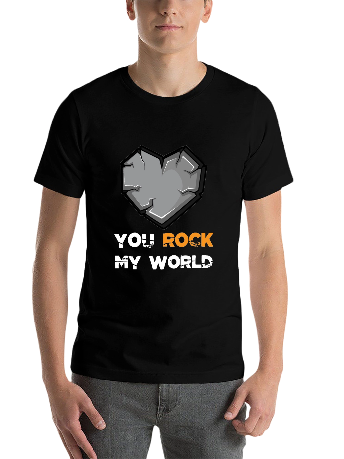 Black You Rock My World Graphic T-Shirt - Black view 7