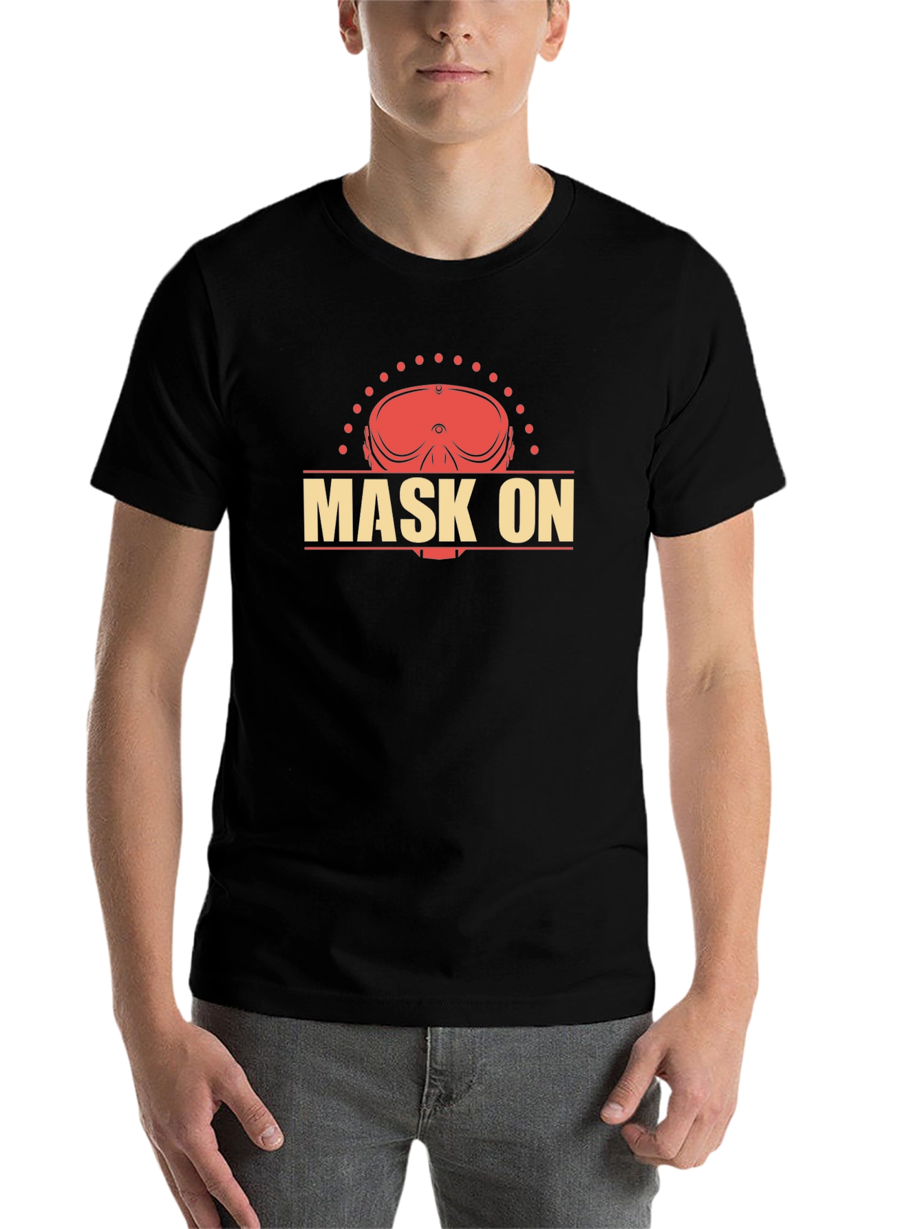 Black Mask On Graphic T-Shirt view 7