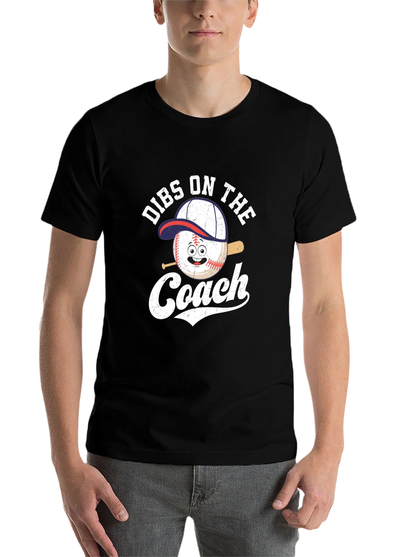 Black Dibs On The Coach Baseball T-Shirt view 7