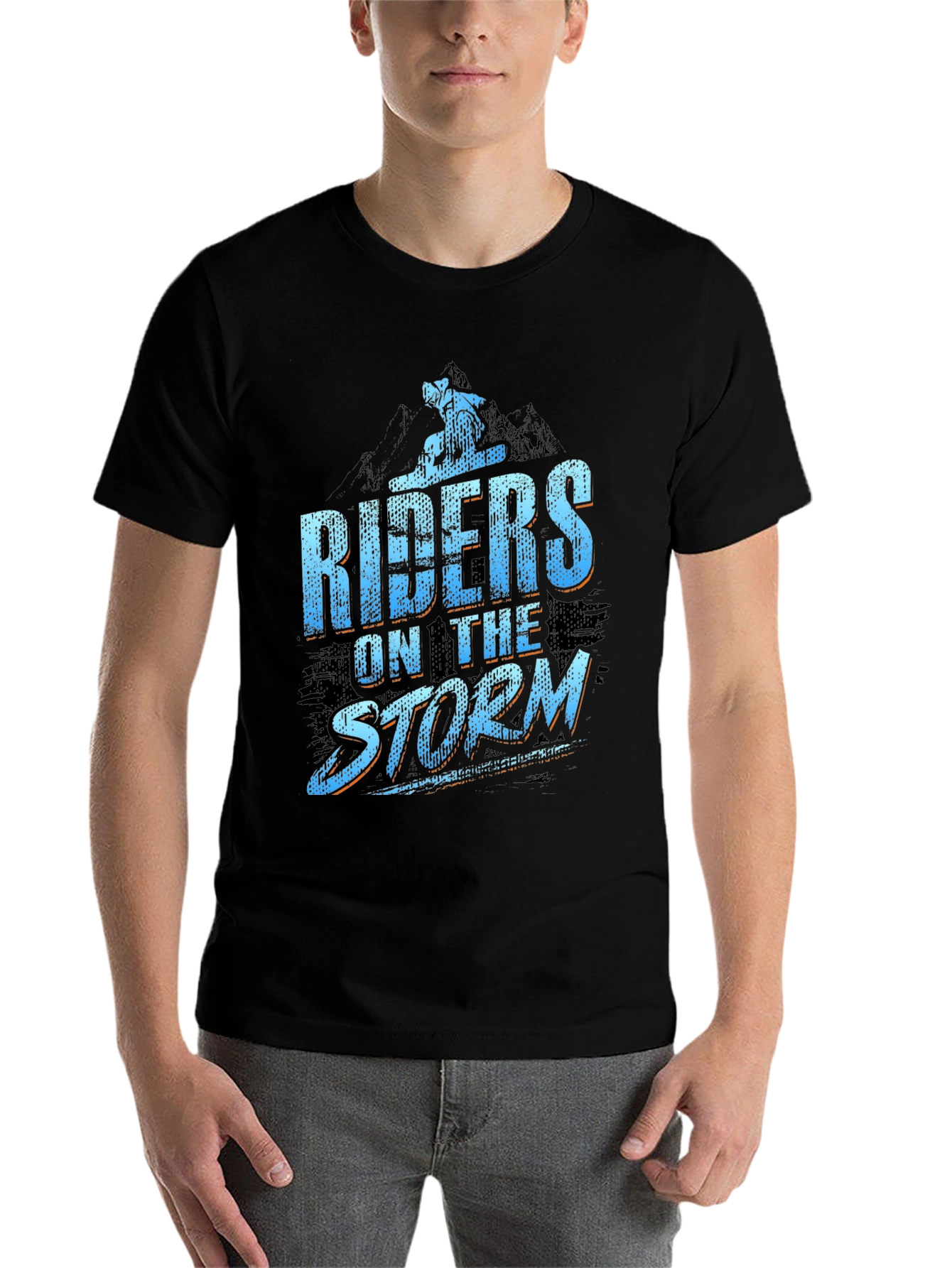 Black Riders on the Storm Black Graphic Tee view 7