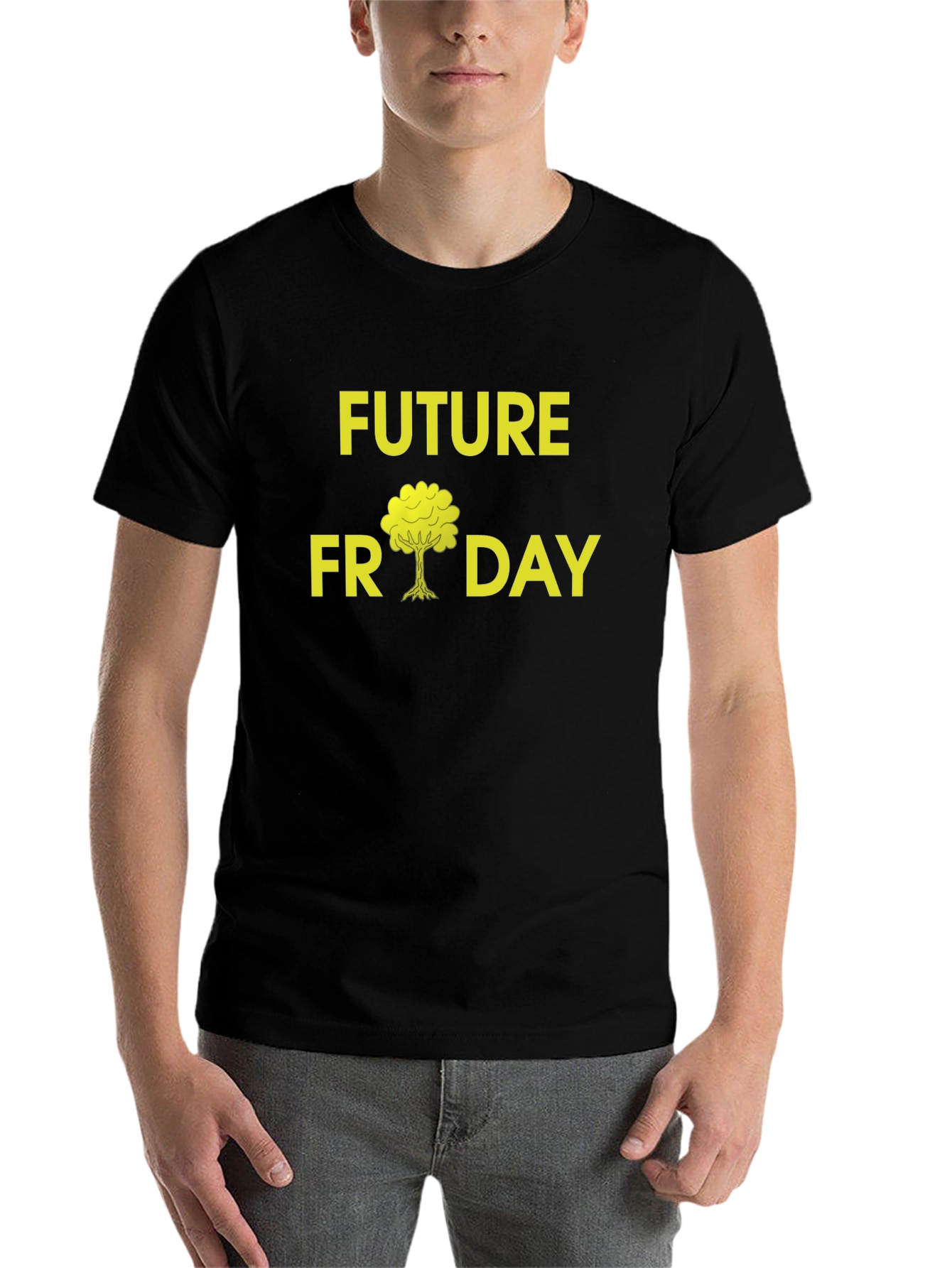 Black Future Friday Tree Graphic T-Shirt - Soft Cotton Tee view 7