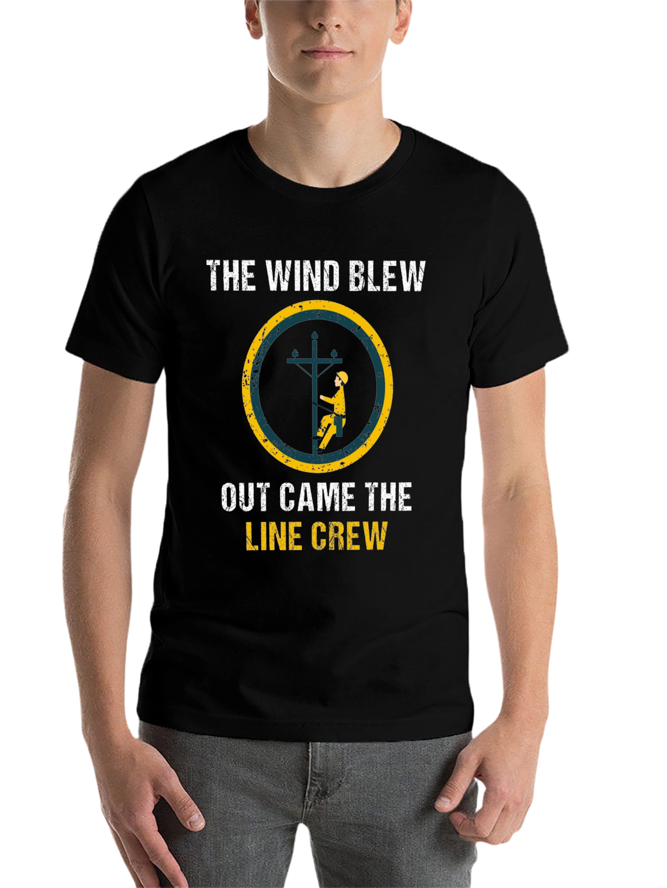 Black The Wind Blew Line Crew Graphic T-Shirt view 7