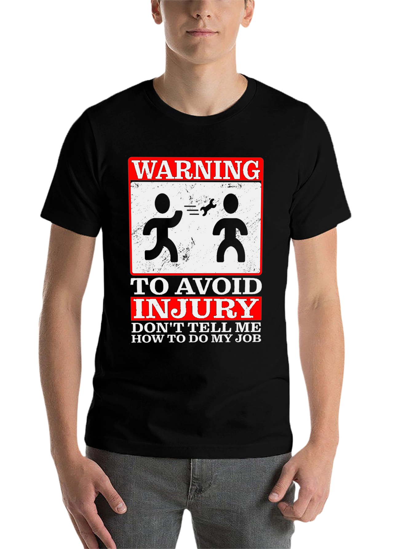 Black Warning Graphic Tee - Don't Tell Me How to Do My Job view 7