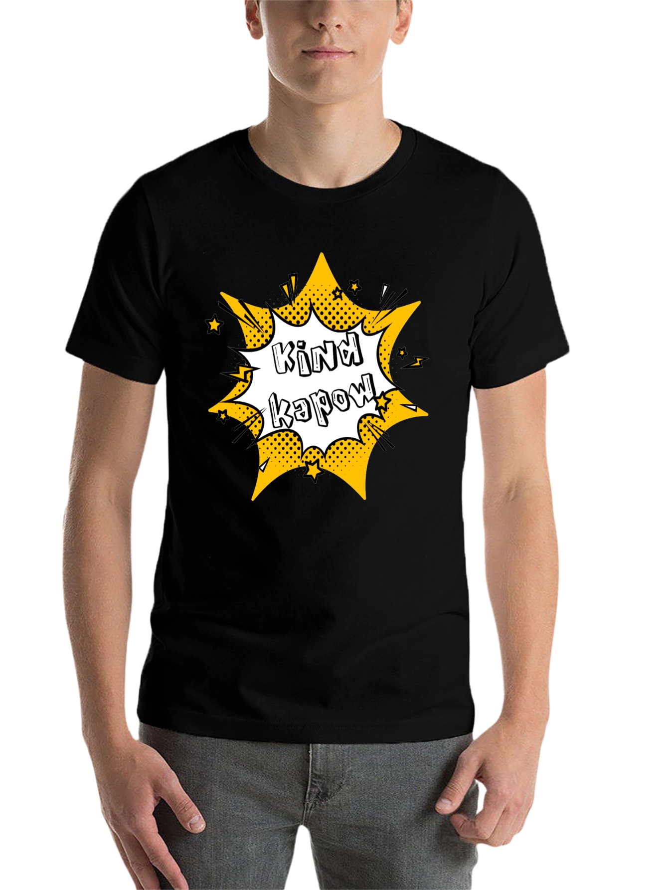 Black Kind Kapow Black Graphic Tee - Men's view 7