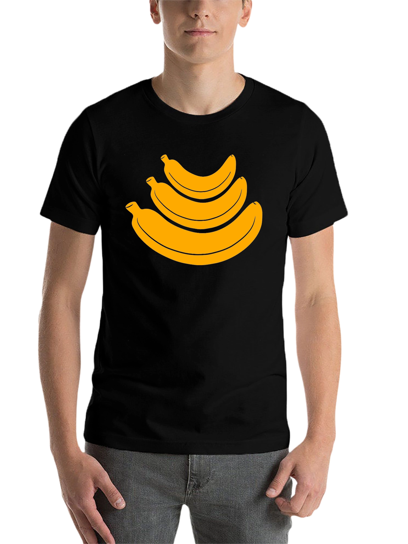 Black Banana Stack Graphic Tee - Casual Black T-Shirt view 7