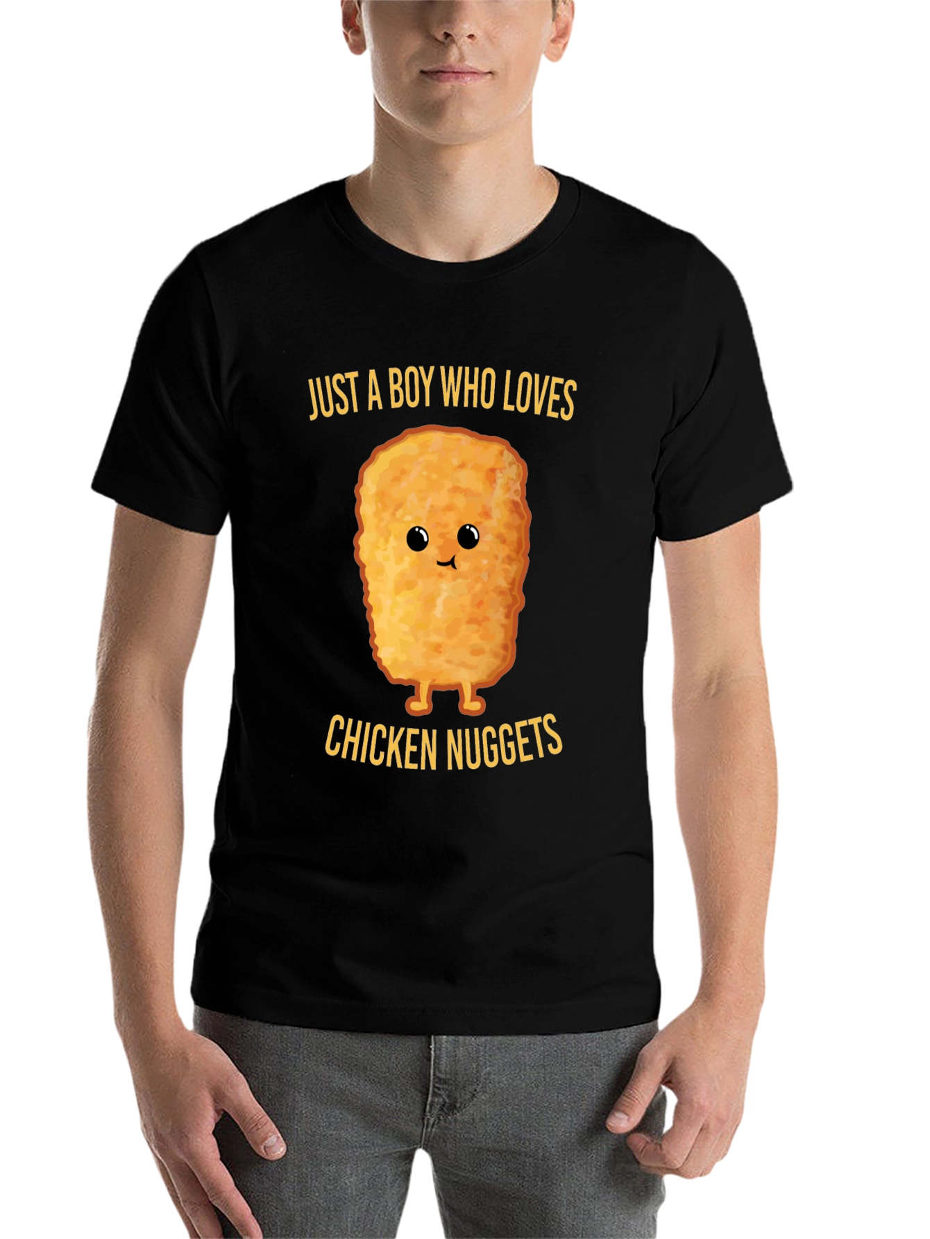 Black Chicken Nugget Lover T-Shirt view 7