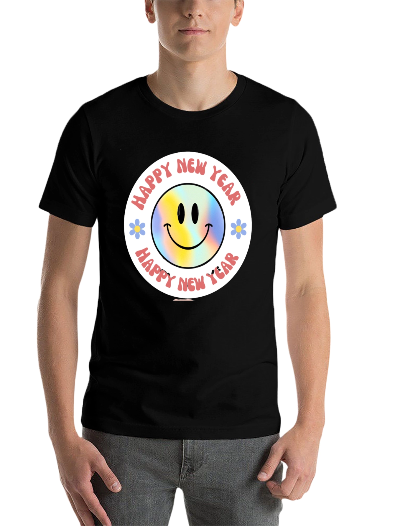 Black Happy New Year Graphic Tee view 7